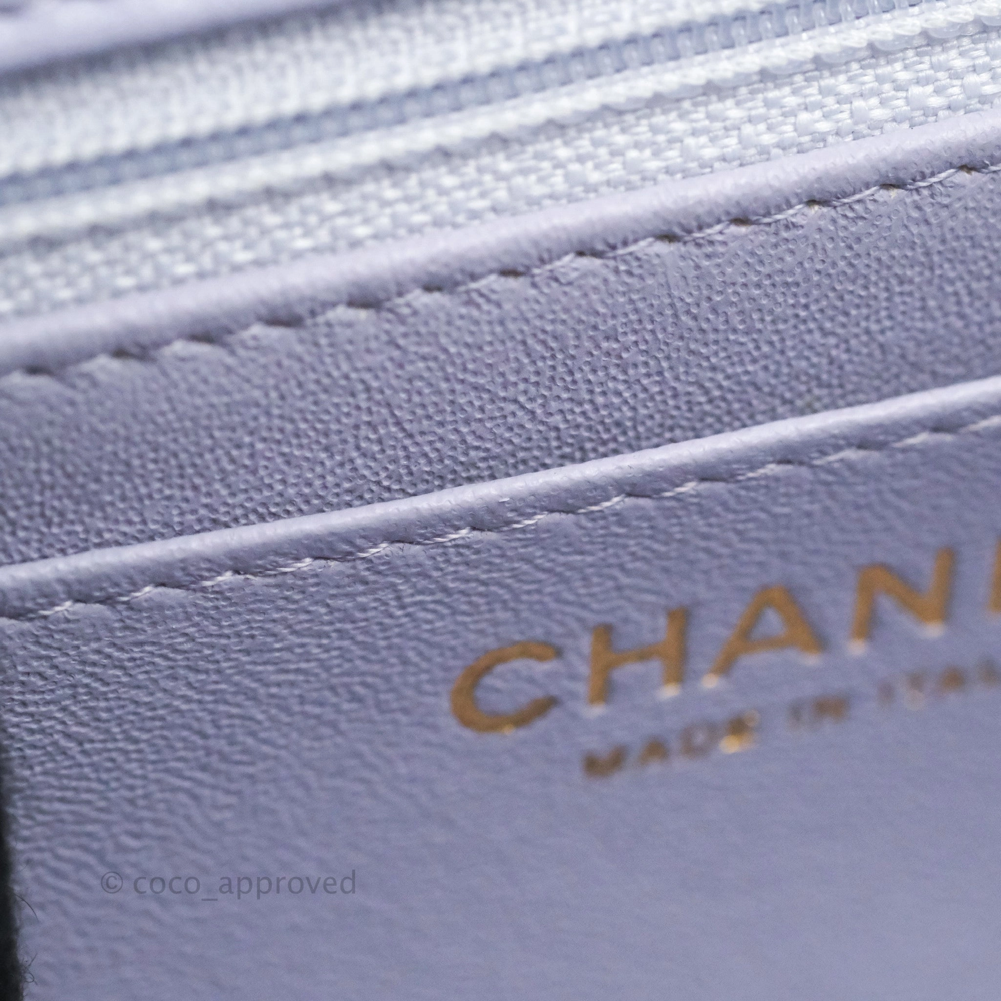 Chanel Quilted Mini Rectangular Flap Lilac Lambskin Gold Hardware
