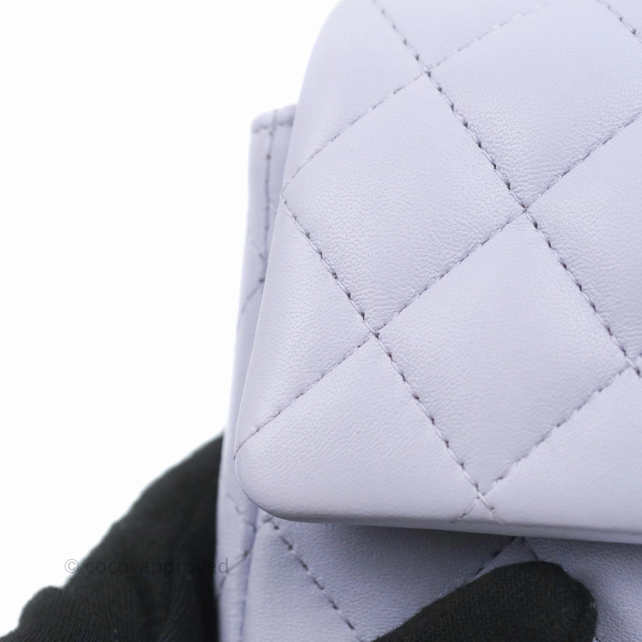 Chanel Quilted Mini Rectangular Flap Lilac Lambskin Gold Hardware
