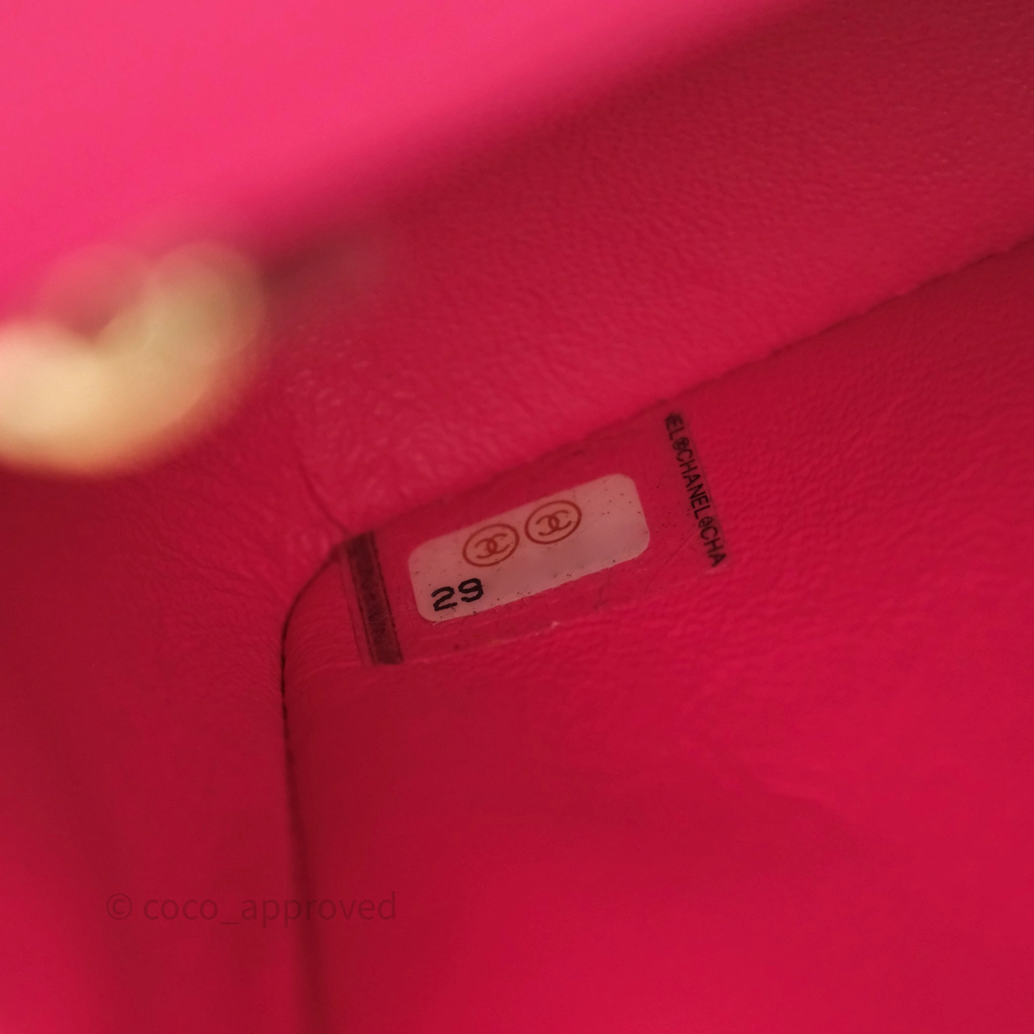 Chanel Quilted Mini Rectangular Flap Neo Pink Patent Gold Hardware