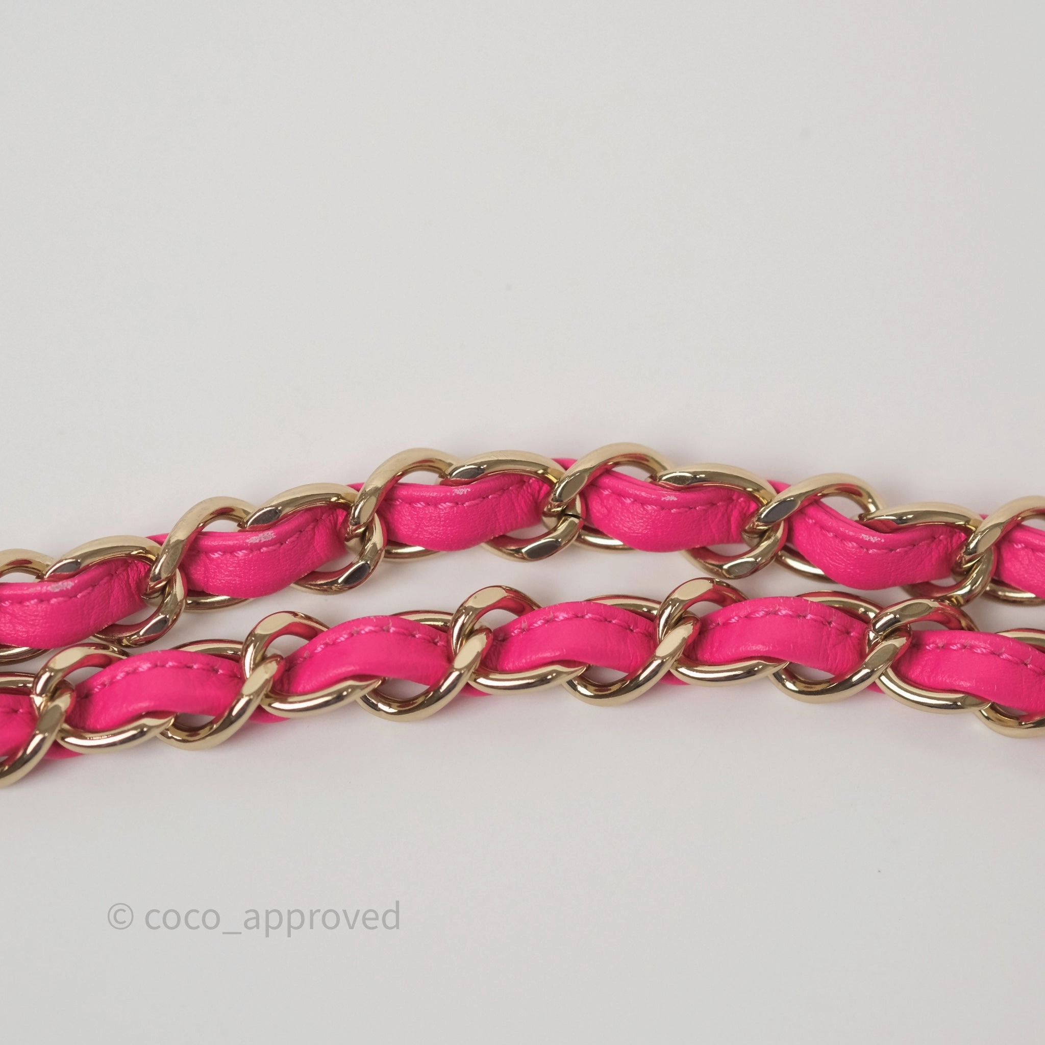 Chanel Quilted Mini Rectangular Flap Neo Pink Patent Gold Hardware