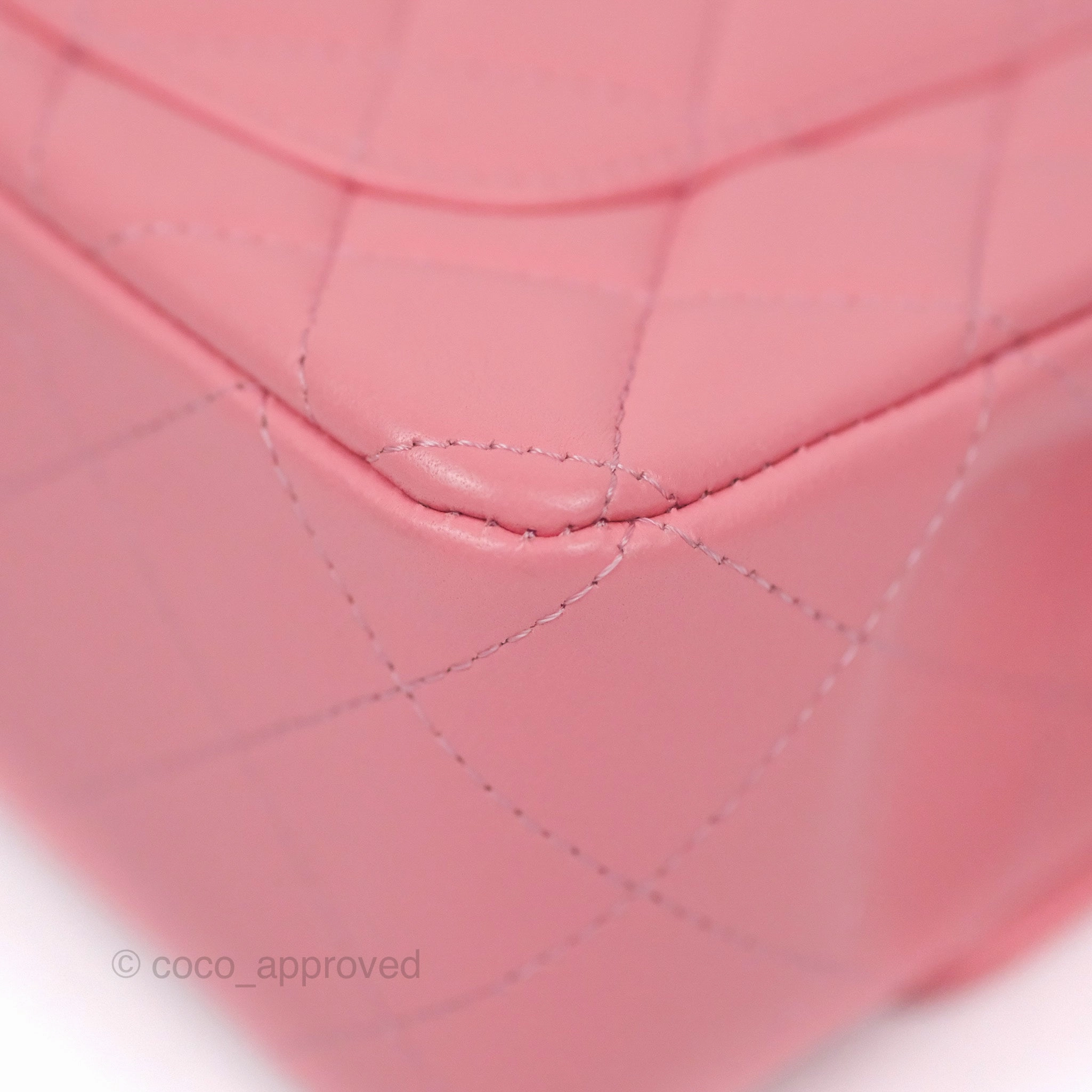 Chanel Quilted Mini Rectangular Flap Pink Lambskin Aged Gold Hardware