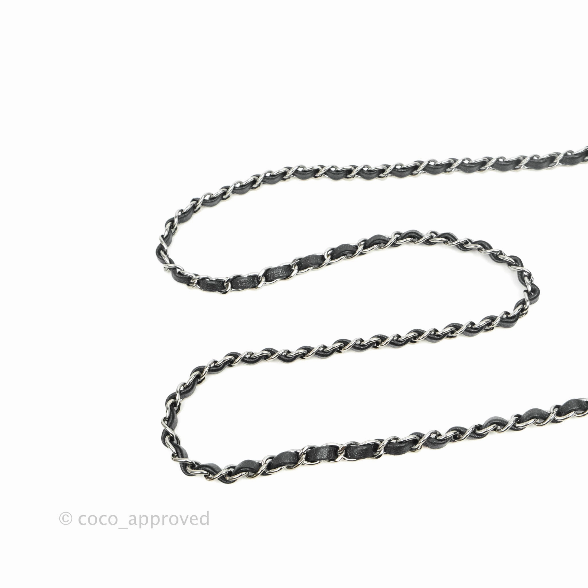 Chanel Quilted Mini Rectangular Iridescent Black Caviar Gun Metal 18C