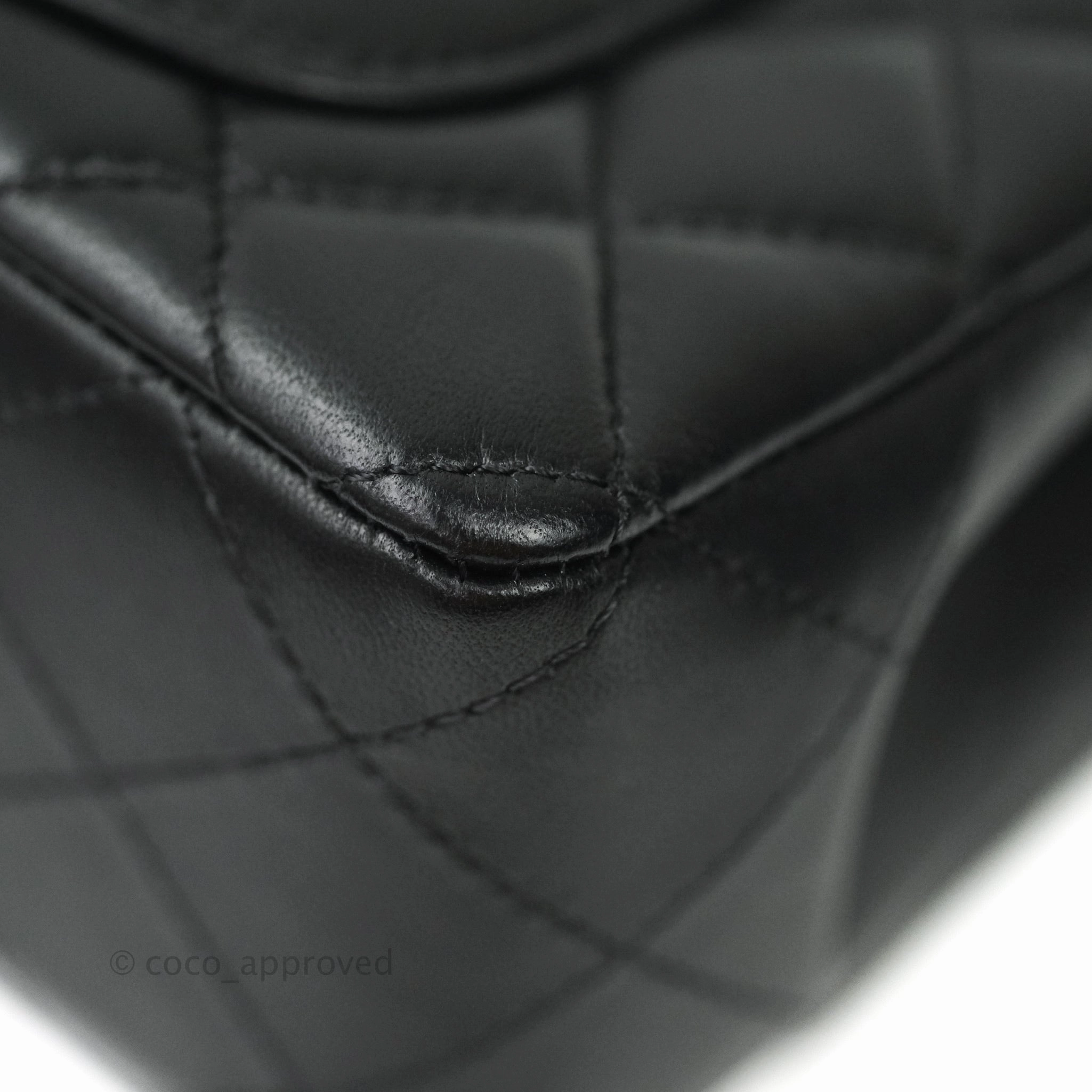 Chanel Quilted Mini Rectangular Lambskin Black Flap Gold Hardware