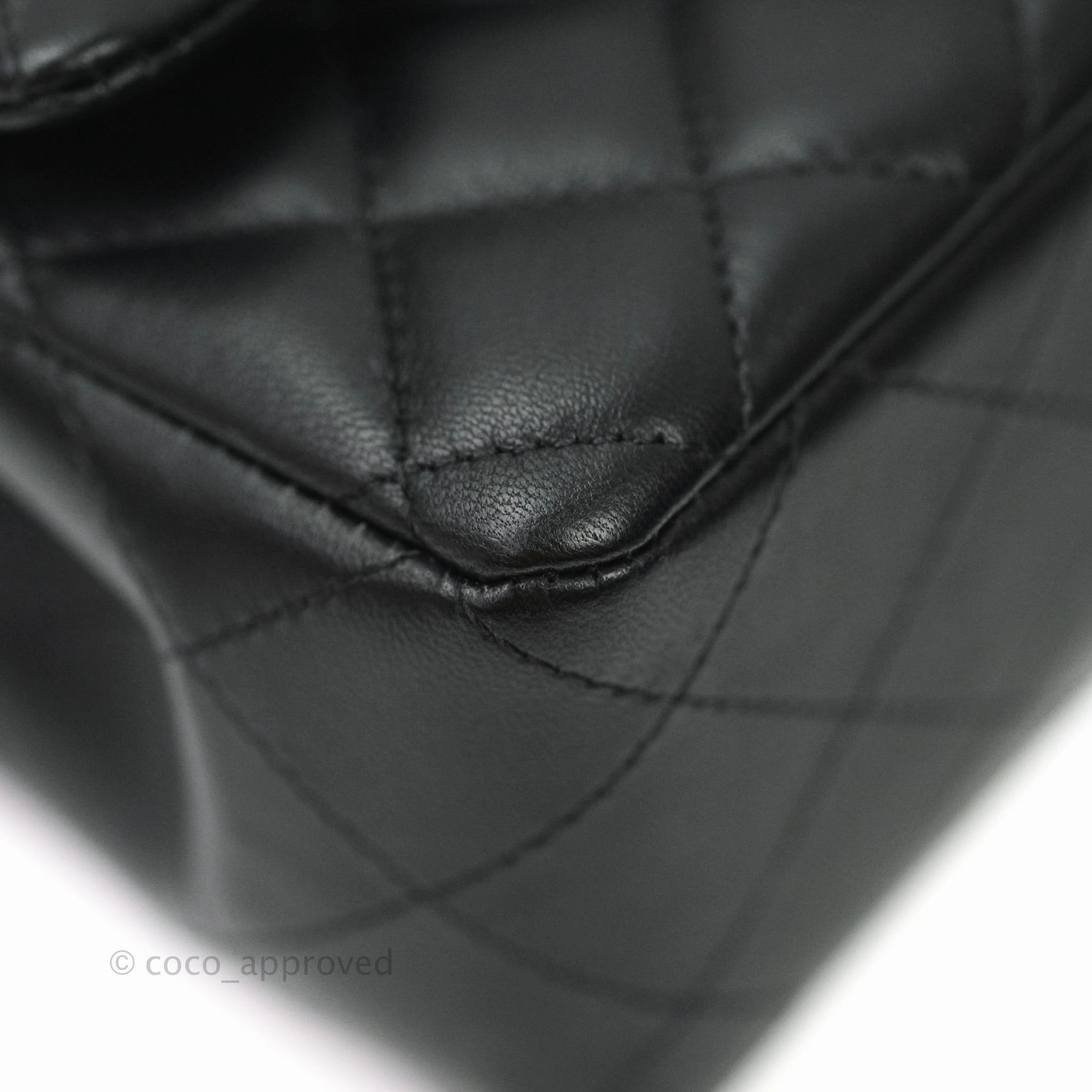 Chanel Quilted Mini Rectangular Lambskin Black Flap Gold Hardware