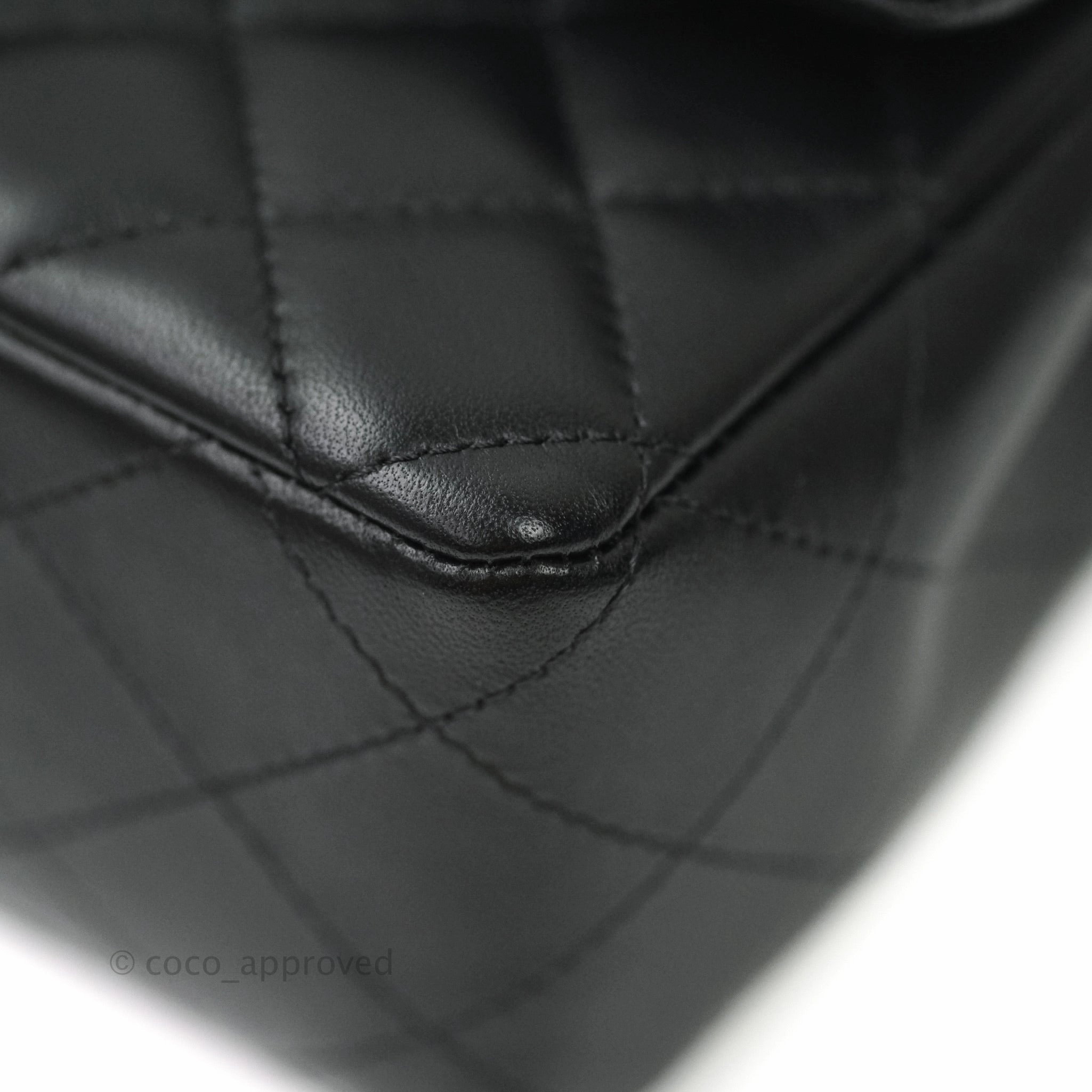 Chanel Quilted Mini Rectangular Lambskin Black Flap Gold Hardware