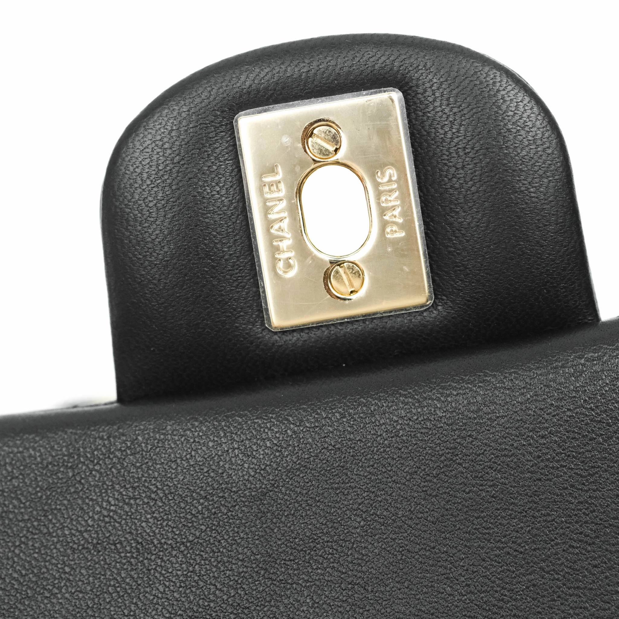 Chanel Quilted Mini Rectangular Lambskin Black Gold Hardware