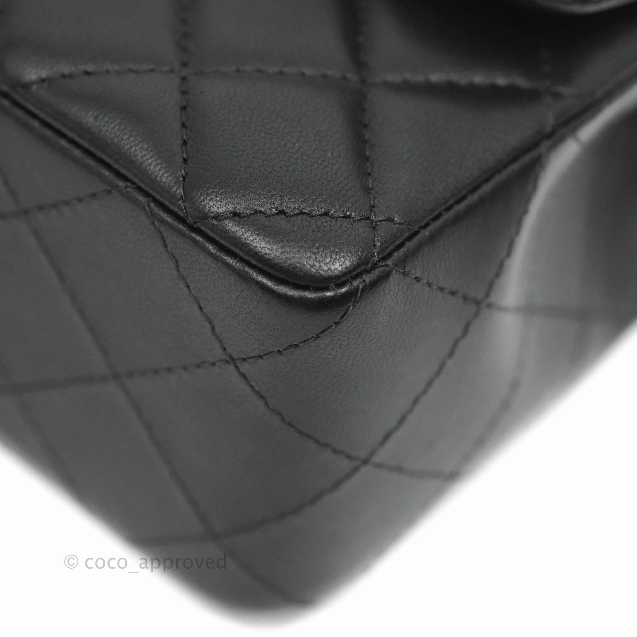 Chanel Quilted Mini Rectangular Lambskin Black Gold Hardware