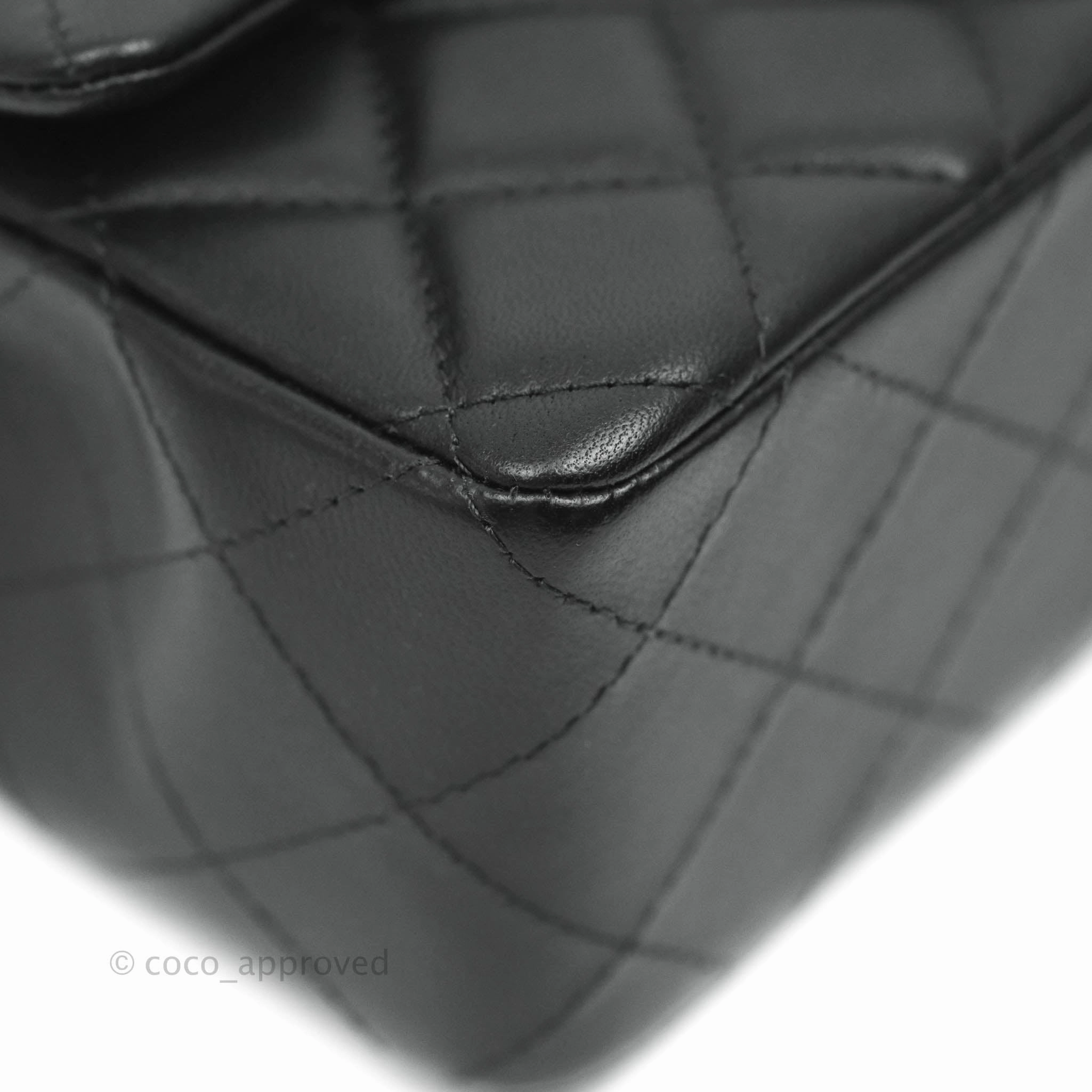 Chanel Quilted Mini Rectangular Lambskin Black Gold Hardware
