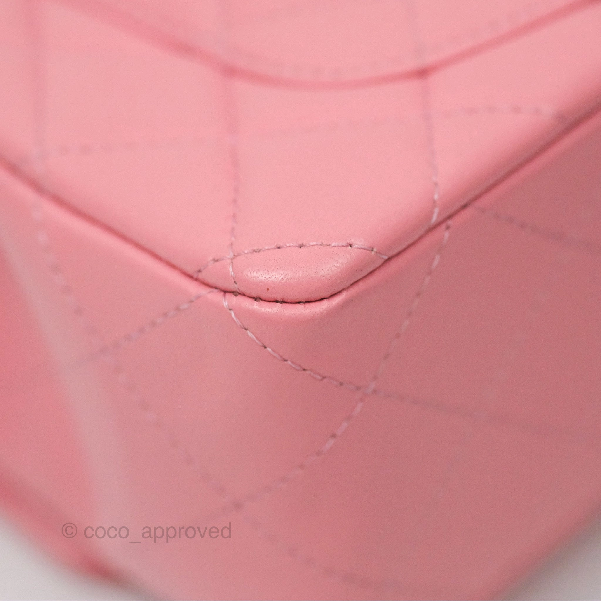 Chanel Quilted Mini Rectangular Pink Lambskin Gold Hardware