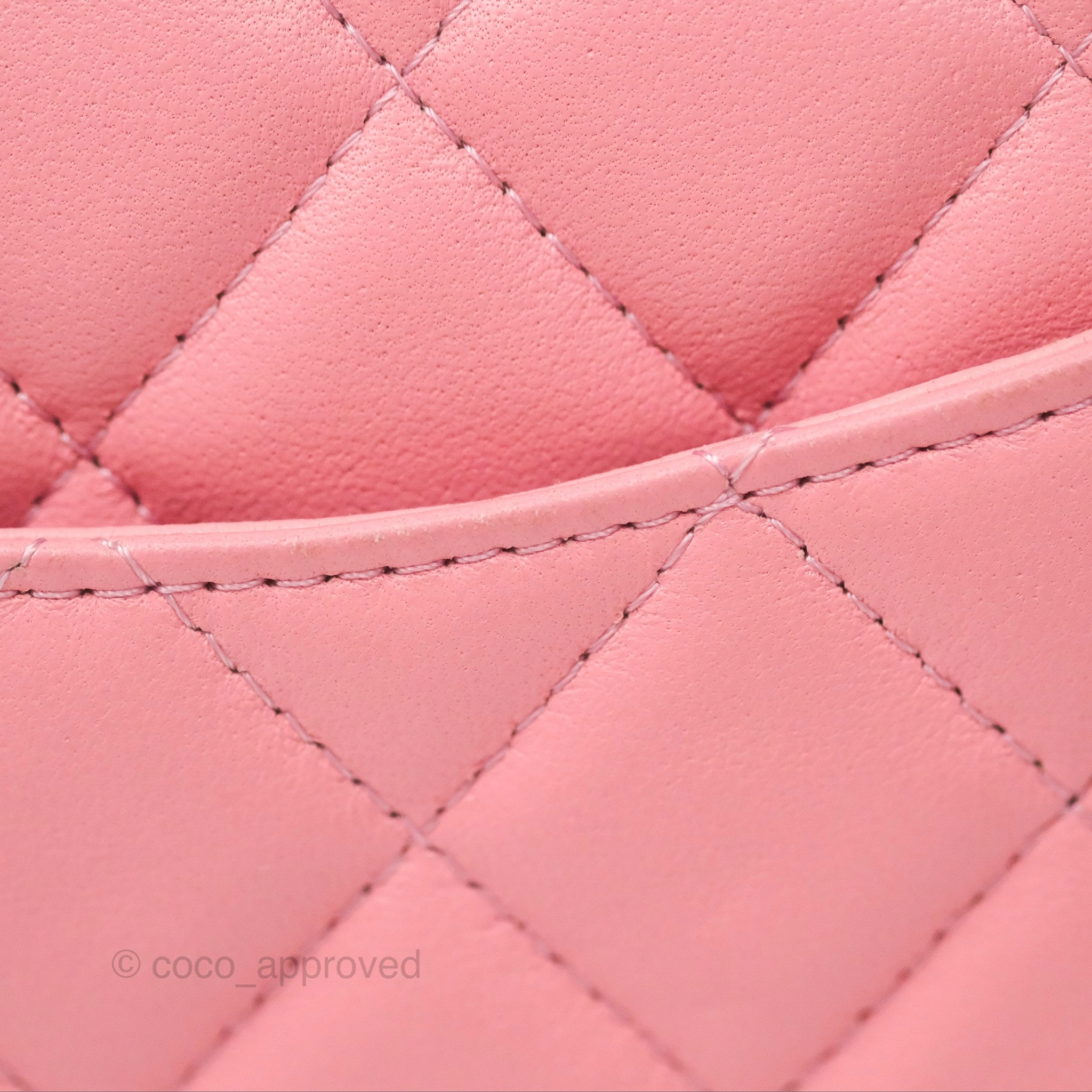 Chanel Quilted Mini Rectangular Pink Lambskin Gold Hardware