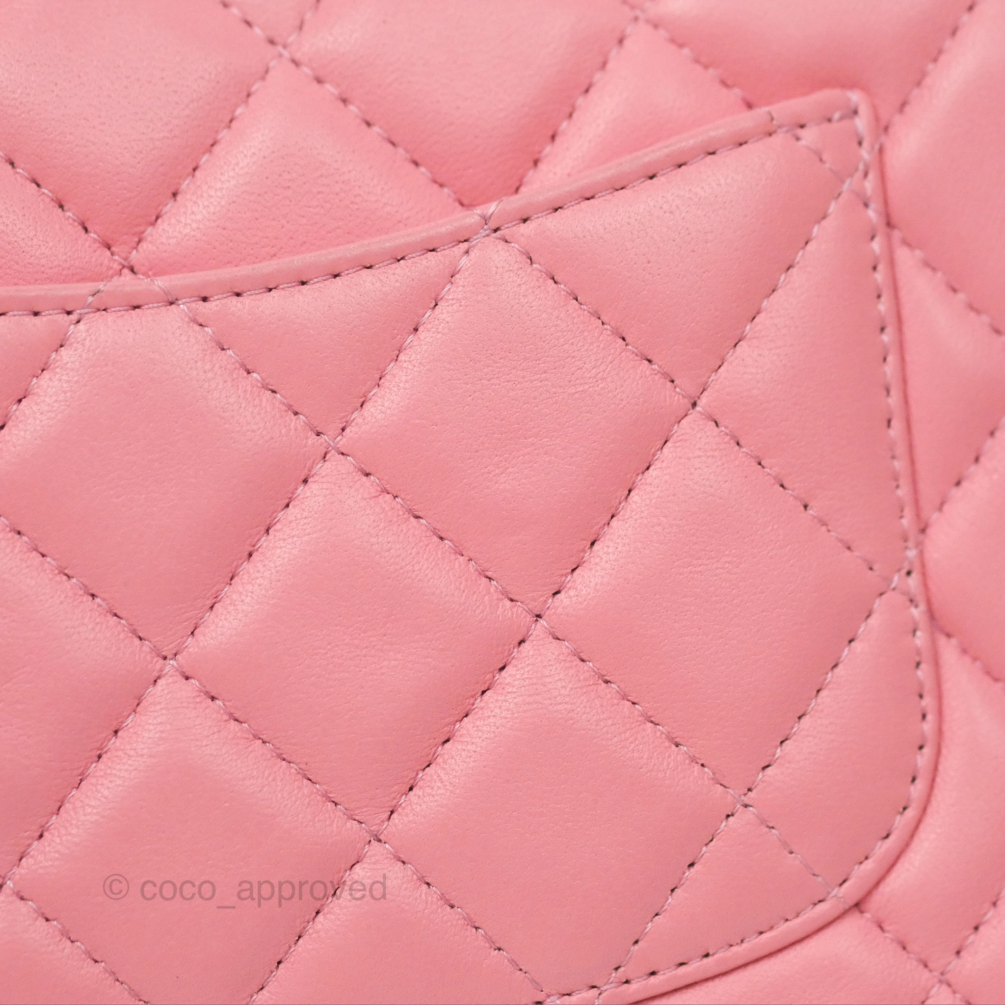 Chanel Quilted Mini Rectangular Pink Lambskin Gold Hardware