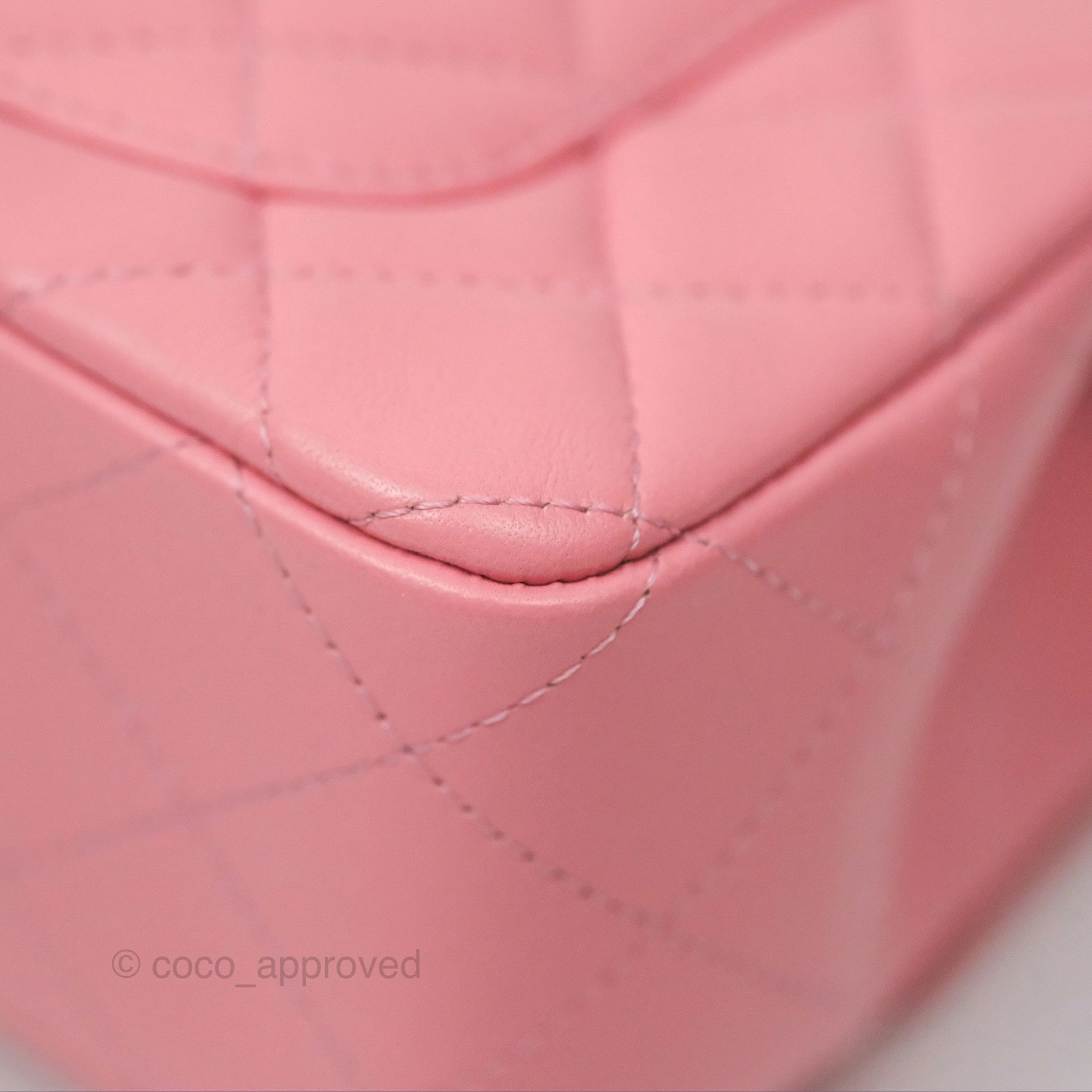 Chanel Quilted Mini Rectangular Pink Lambskin Gold Hardware