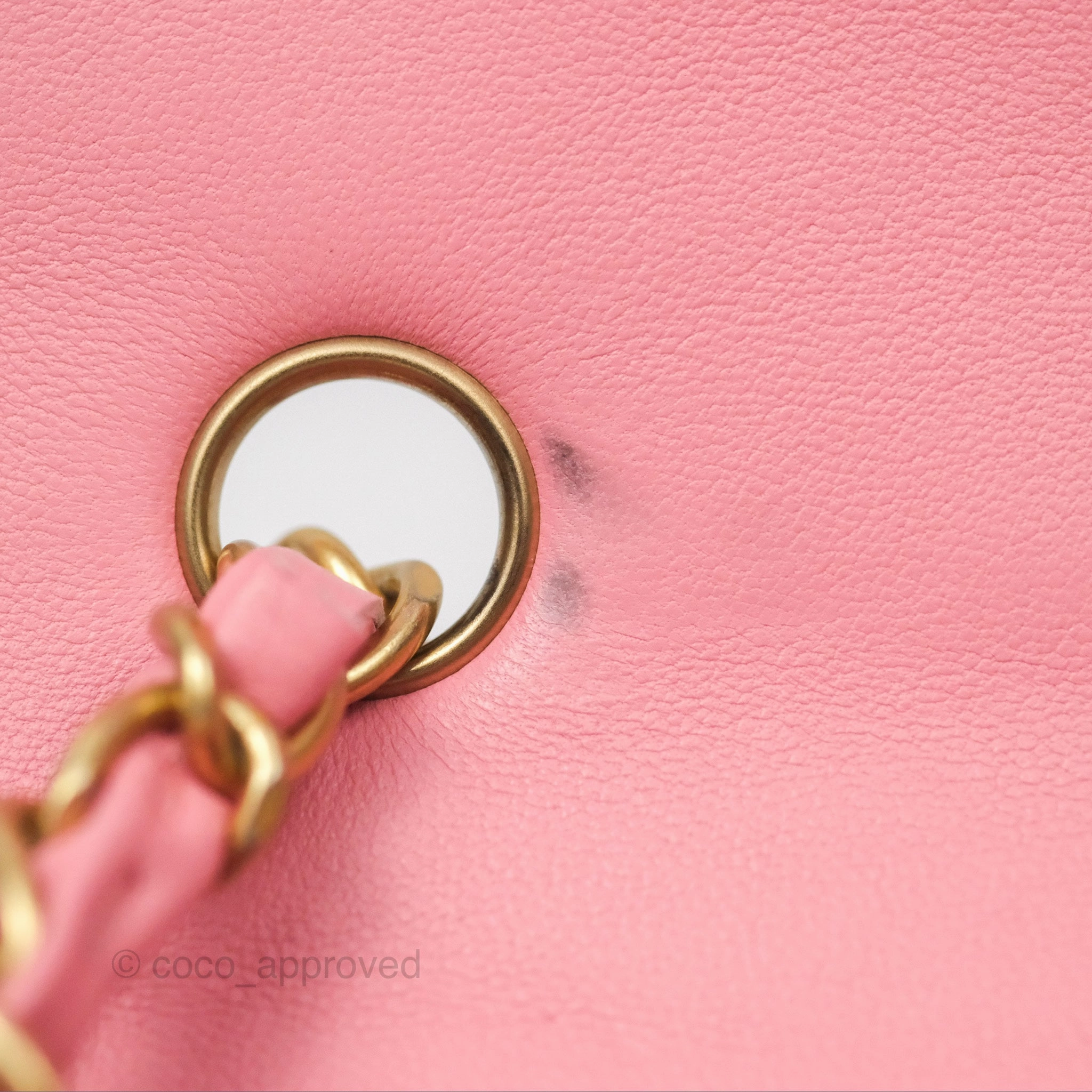 Chanel Quilted Mini Rectangular Pink Lambskin Gold Hardware