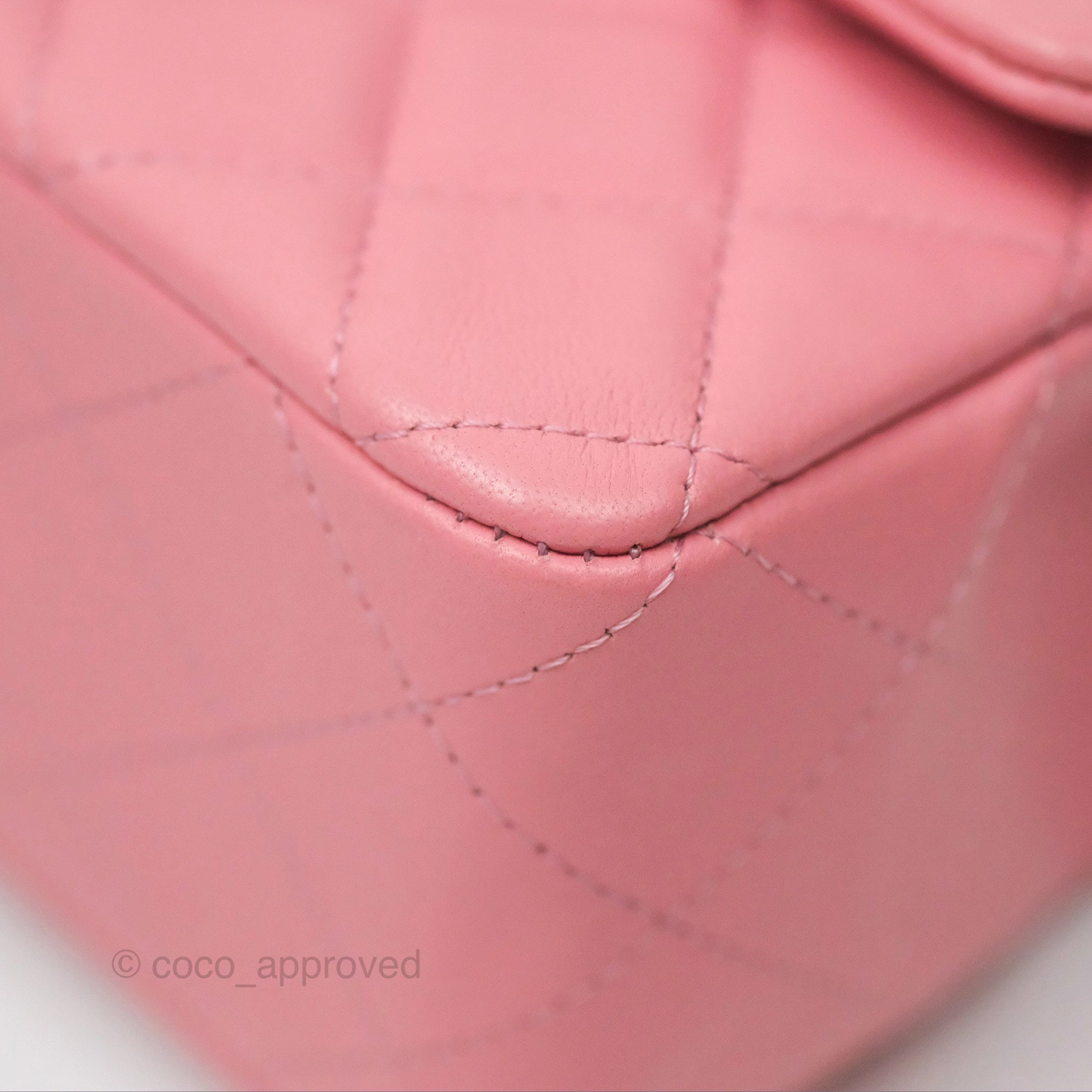 Chanel Quilted Mini Rectangular Pink Lambskin Gold Hardware