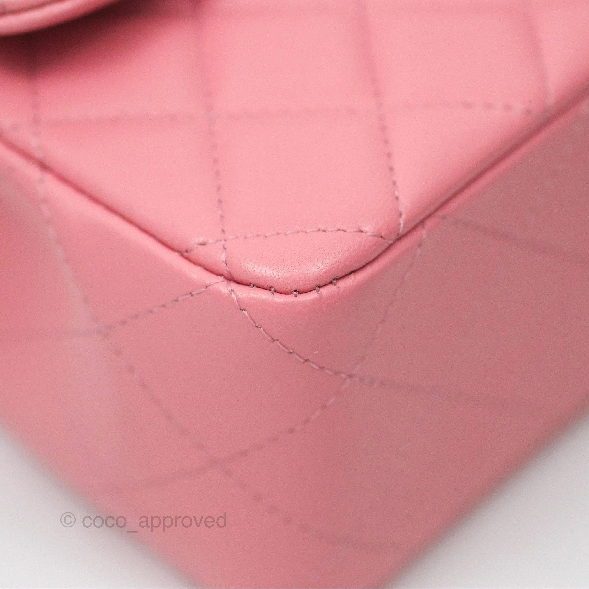 Chanel Quilted Mini Rectangular Pink Lambskin Gold Hardware