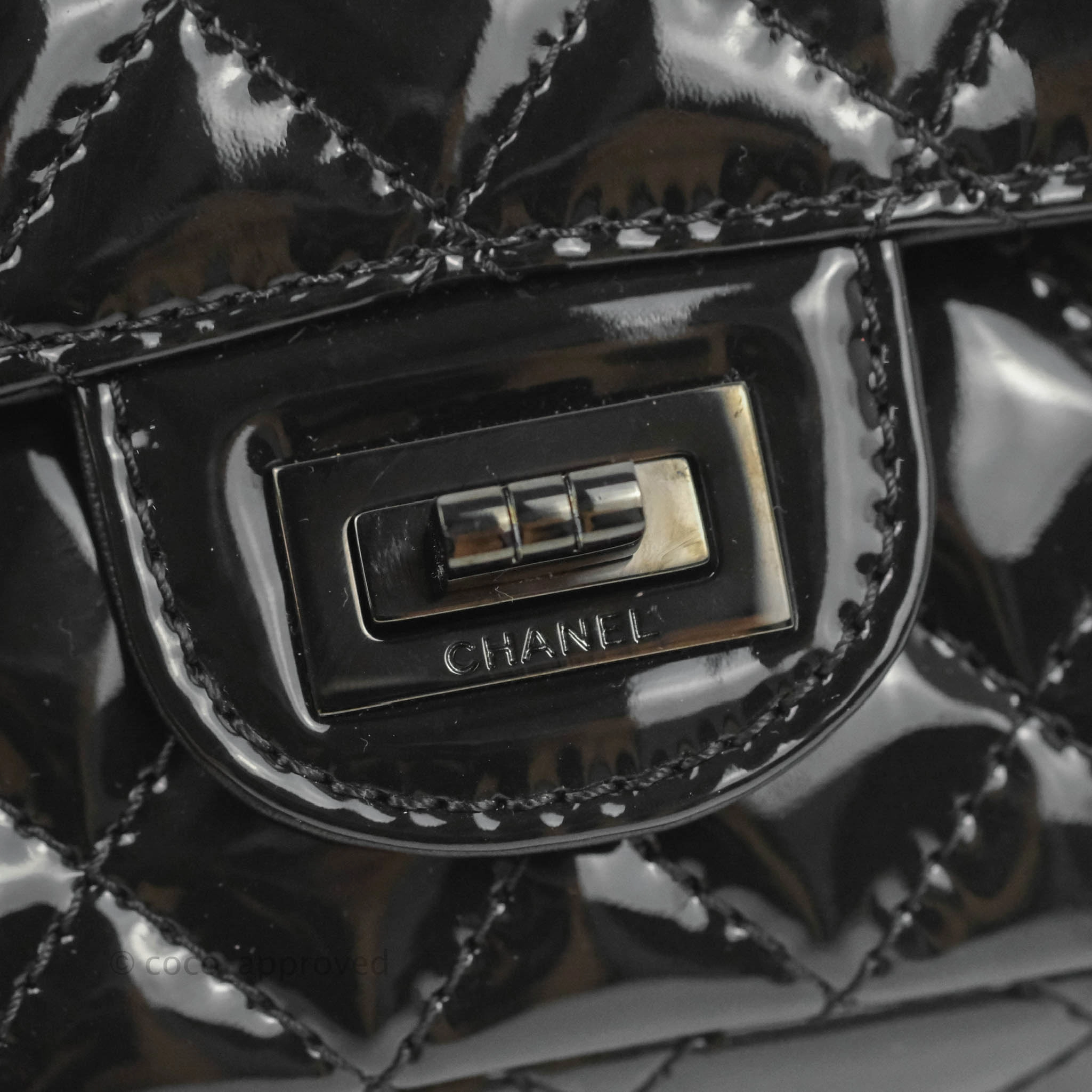 Chanel Quilted Mini Reissue 224 So Black Patent