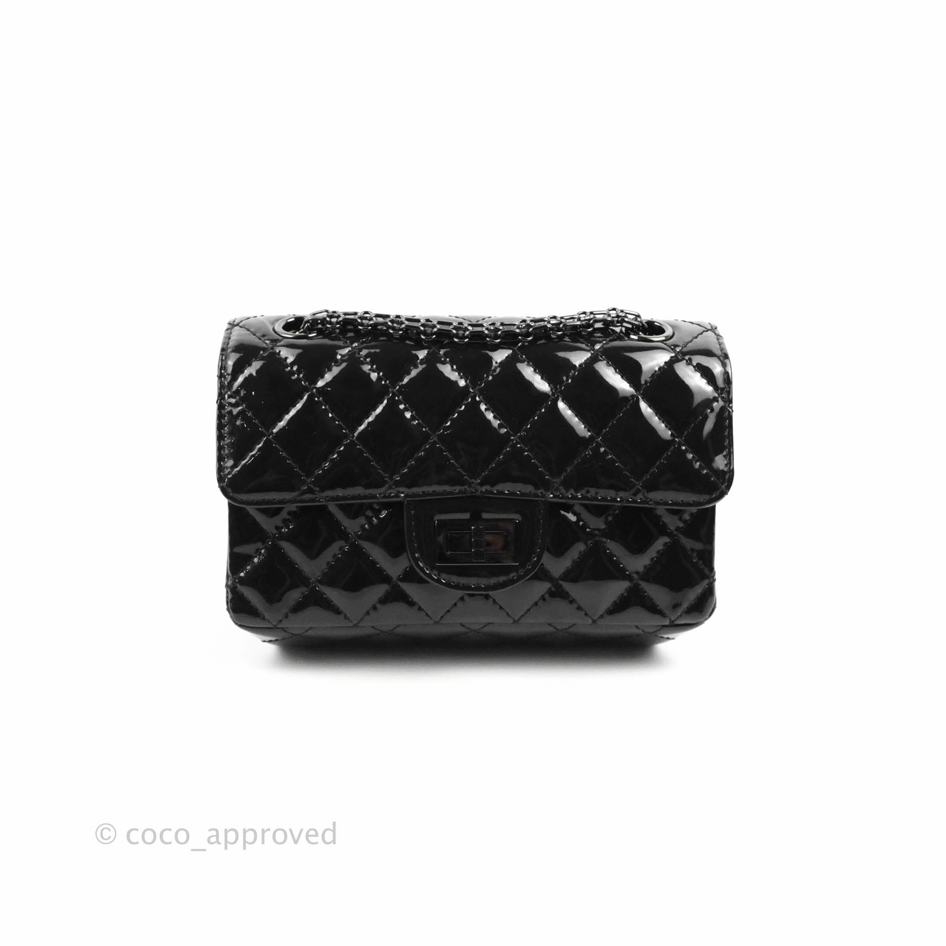Chanel Quilted Mini Reissue 224 So Black Patent