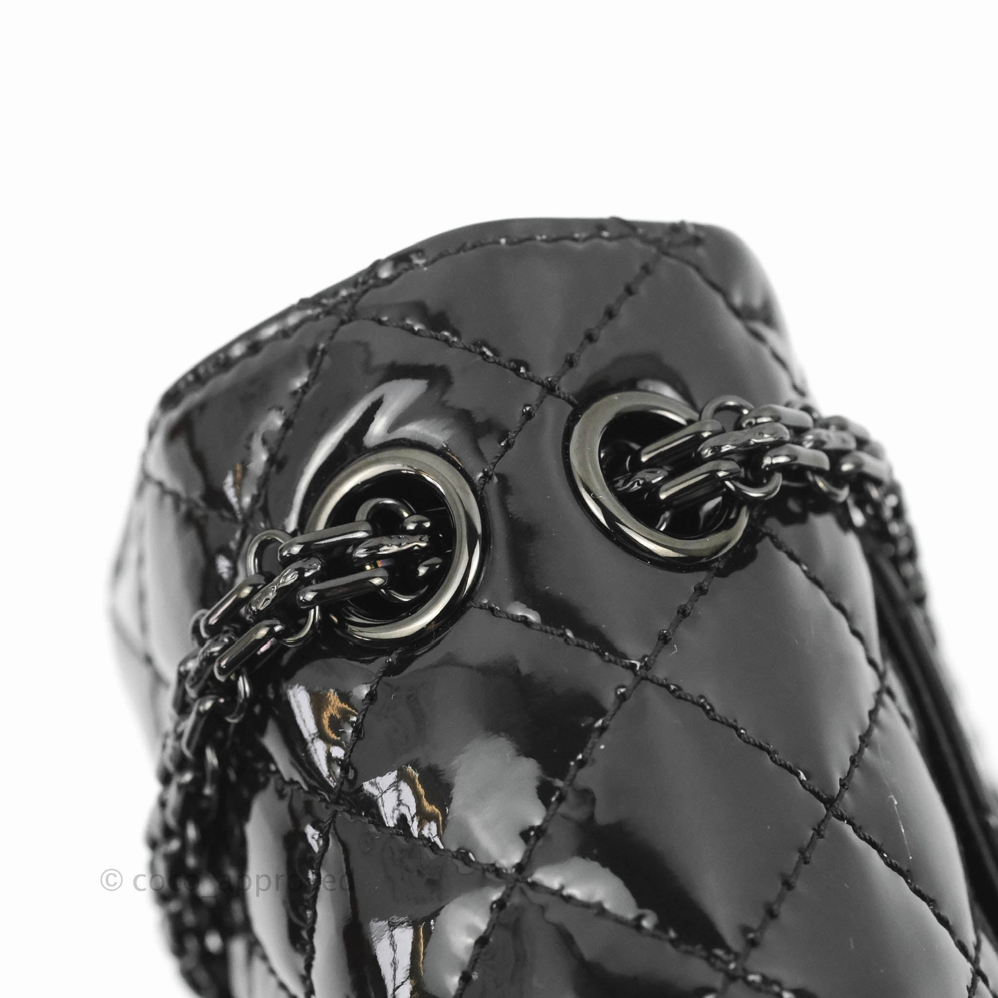Chanel Quilted Mini Reissue 224 So Black Patent