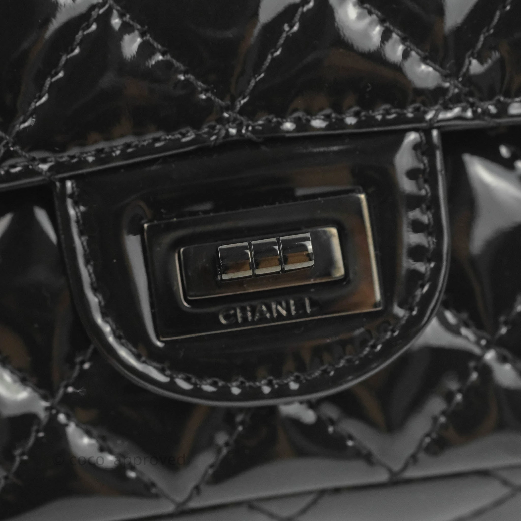 Chanel Quilted Mini Reissue 224 So Black Patent
