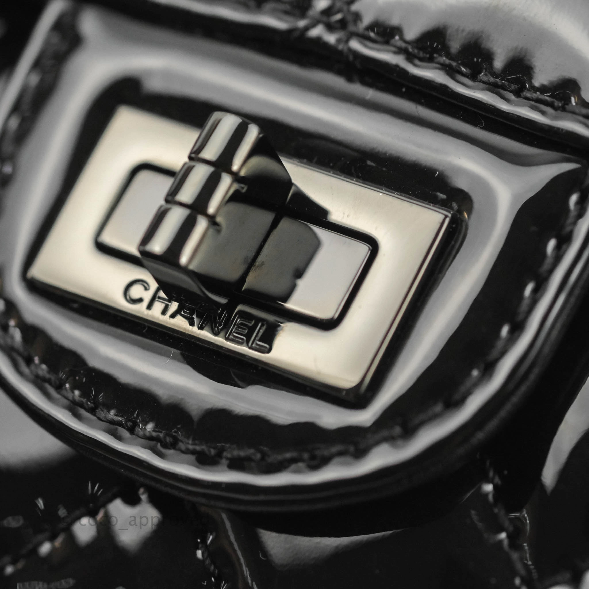 Chanel Quilted Mini Reissue 224 So Black Patent
