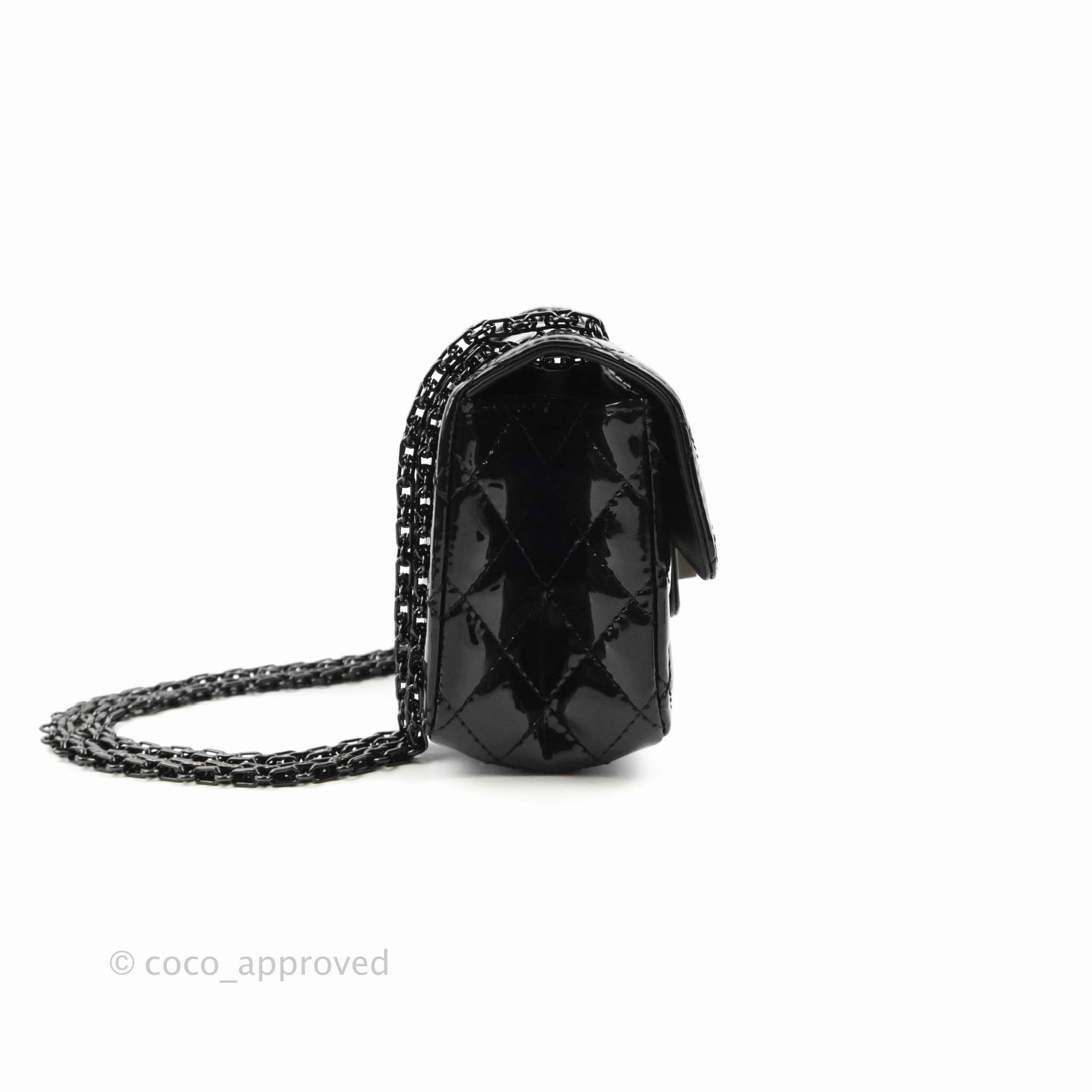 Chanel Quilted Mini Reissue 224 So Black Patent