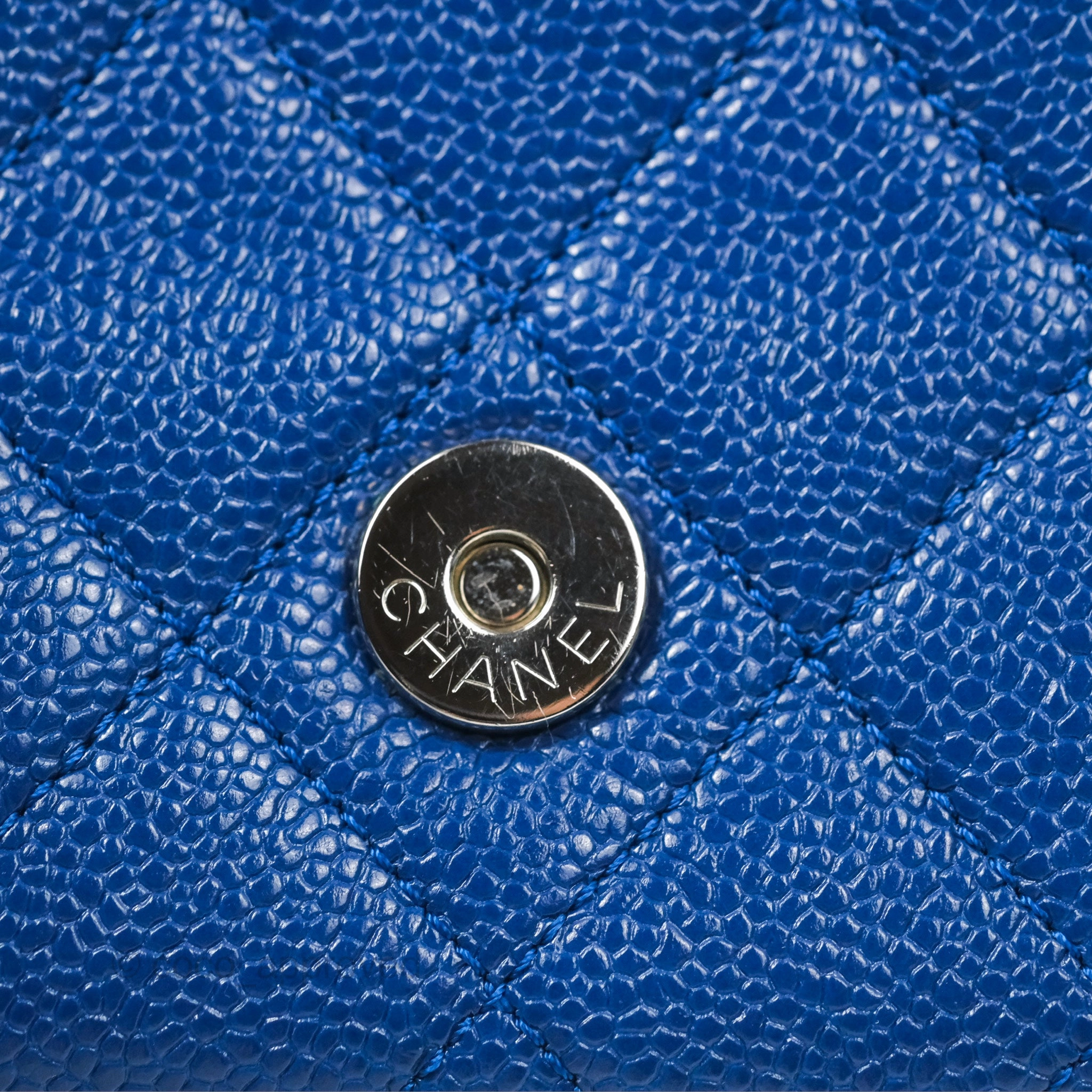Chanel Quilted Mini Square Flap Bag Dark Blue Caviar Incognito