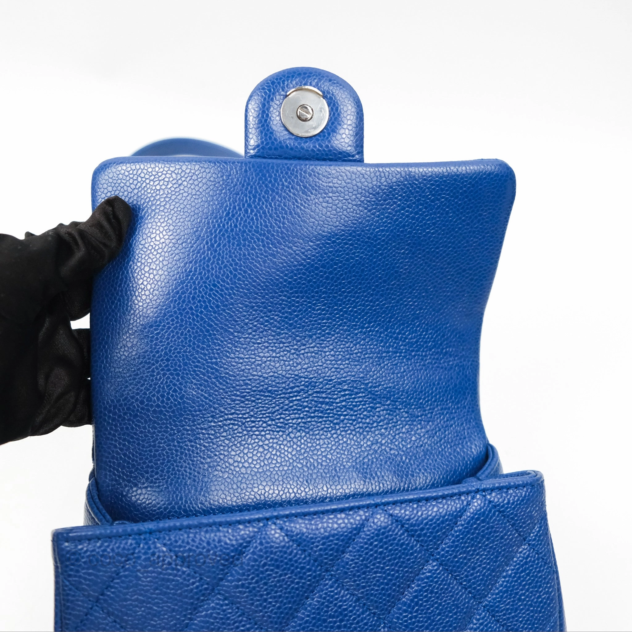 Chanel Quilted Mini Square Flap Bag Dark Blue Caviar Incognito