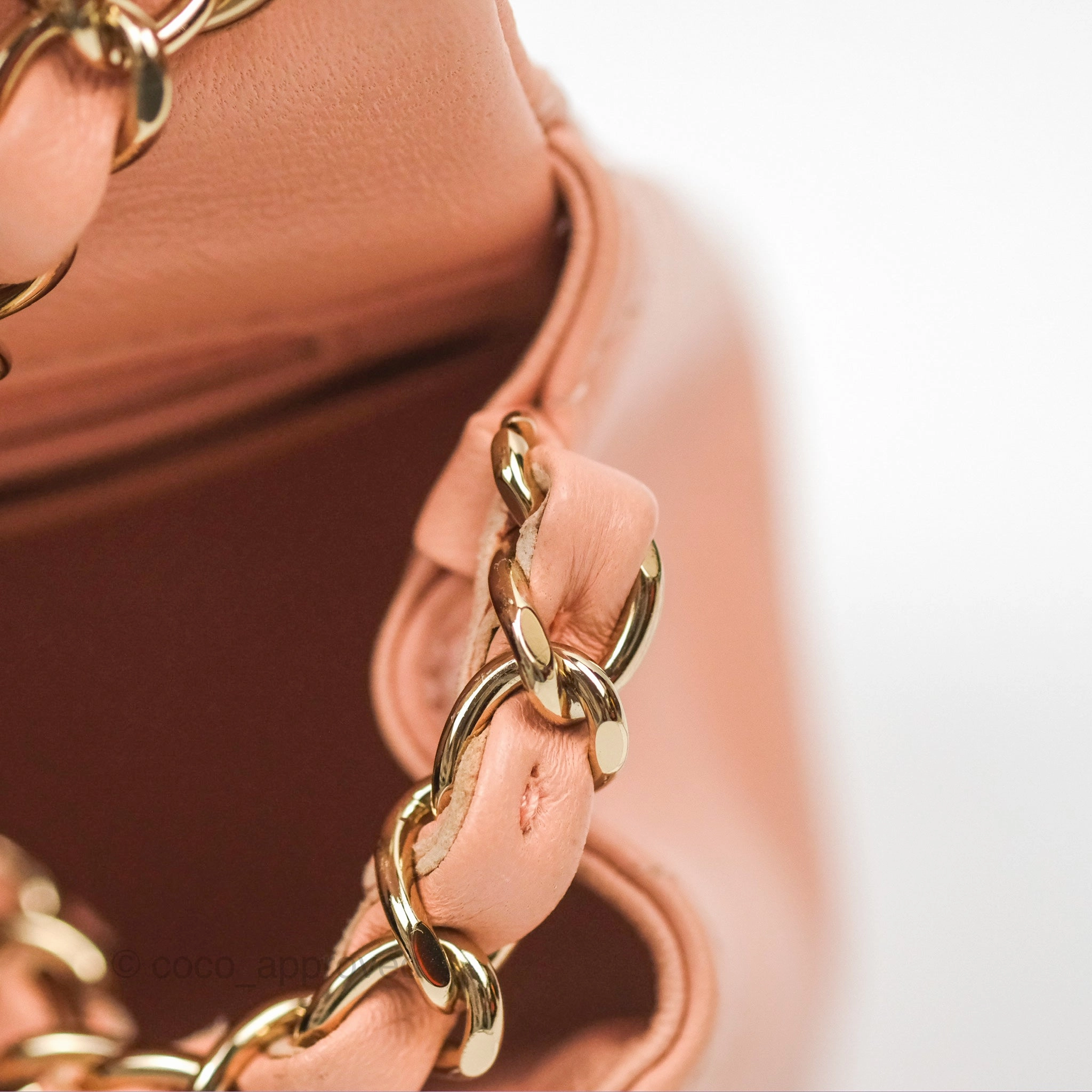 Chanel Quilted Mini Square Lambskin Light Beige Pink Gold Hardware