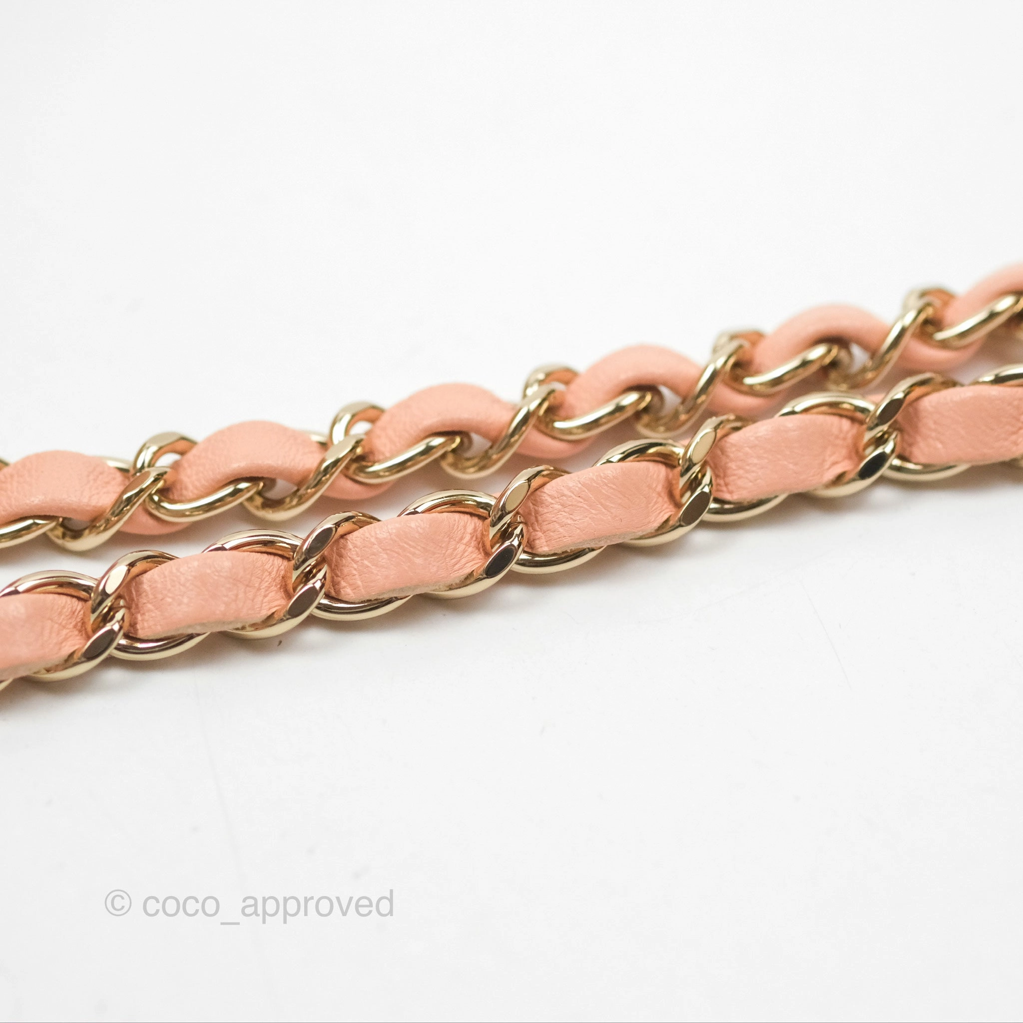Chanel Quilted Mini Square Lambskin Light Beige Pink Gold Hardware