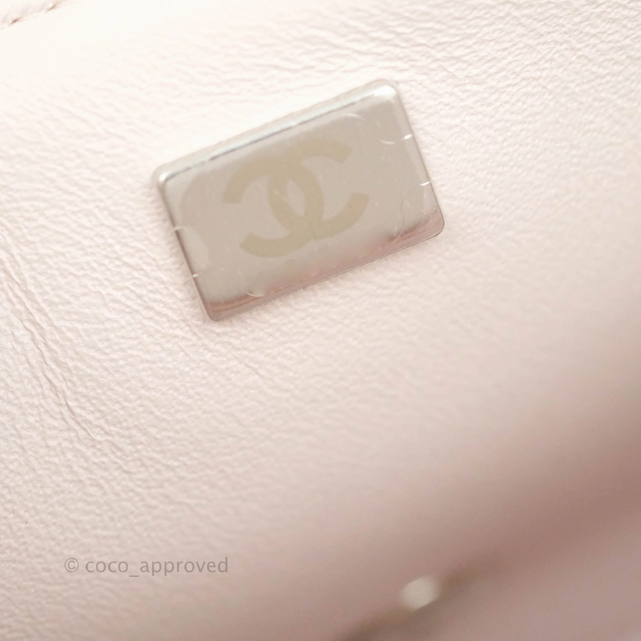 Chanel Quilted Mini Square Light Lilac Pink Lambskin Silver Hardware