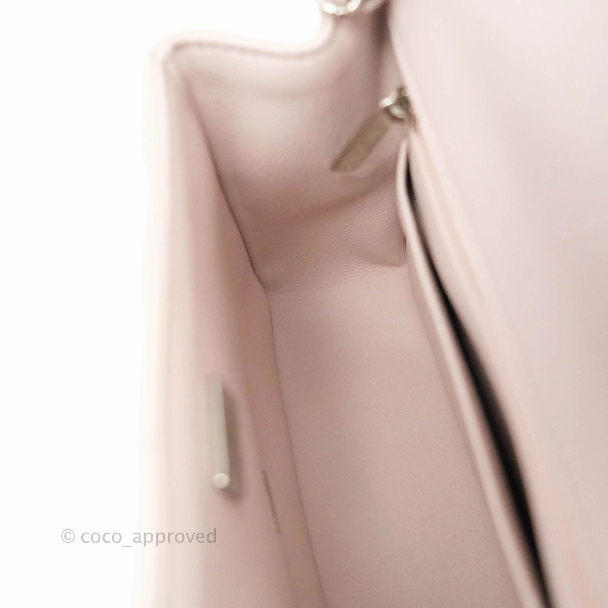 Chanel Quilted Mini Square Light Lilac Pink Lambskin Silver Hardware