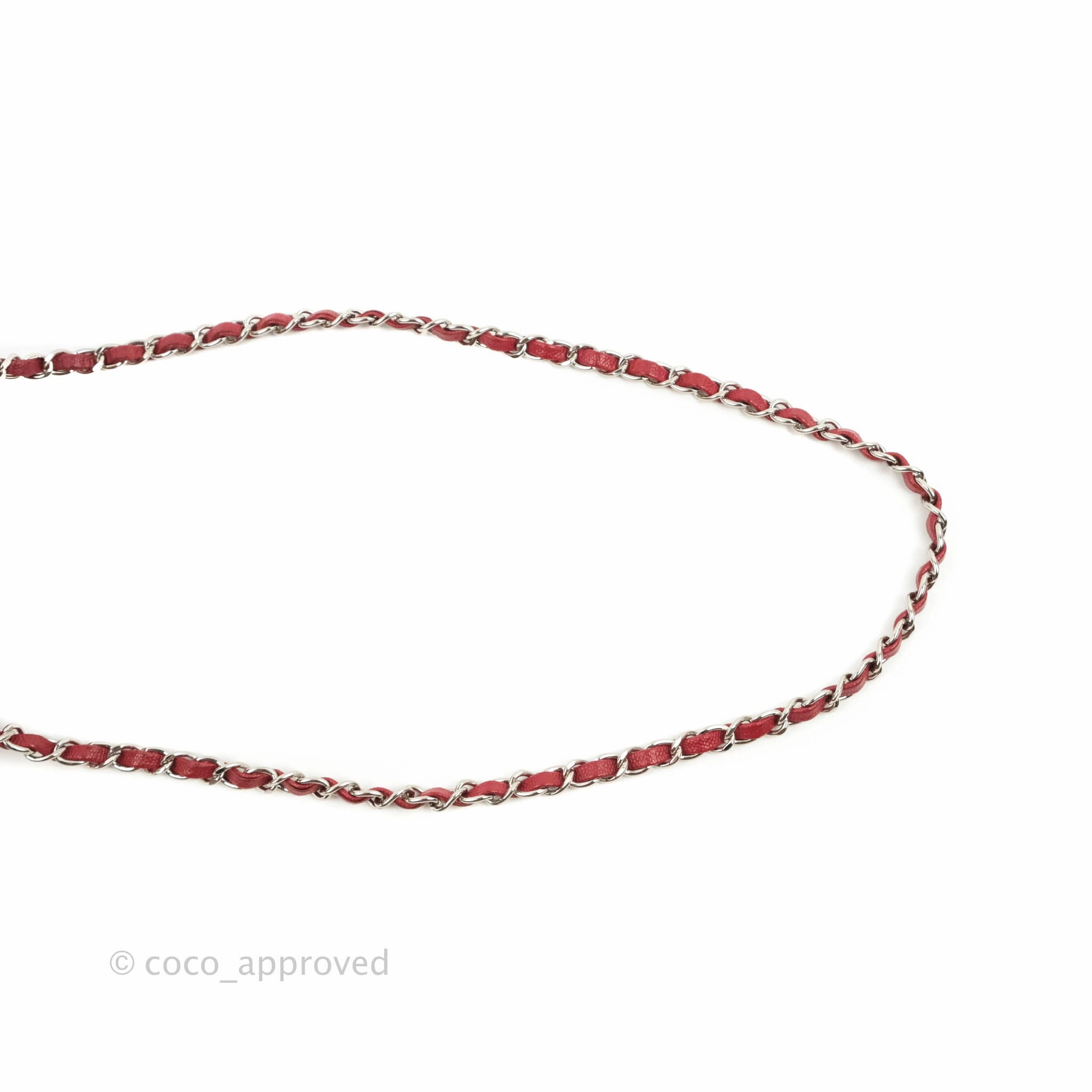 Chanel Quilted Mini Square Red Caviar Silver Hardware 17B