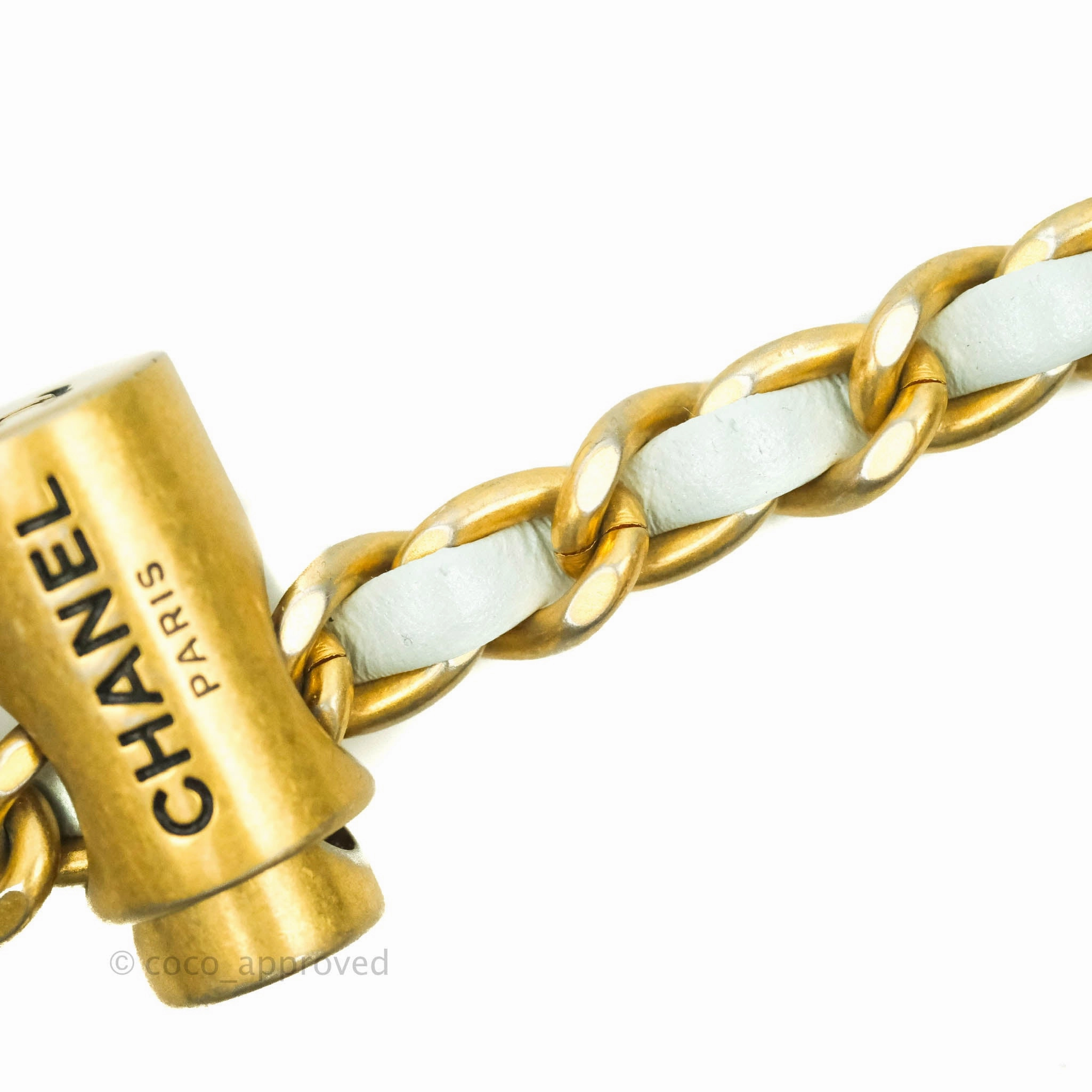 Chanel Quilted My Perfect Mini Iridescent Mint Green Caviar Aged Gold Hardware 21K