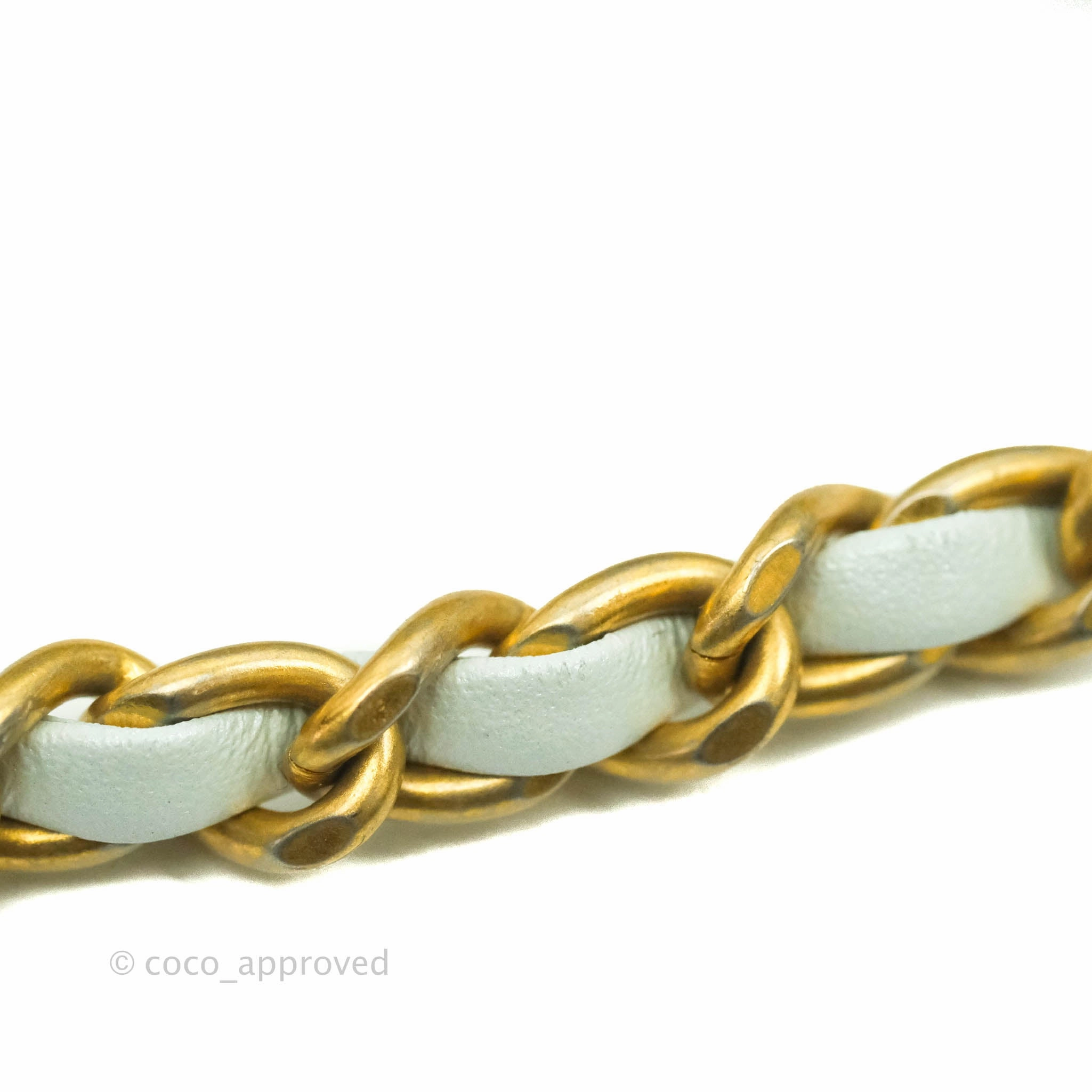 Chanel Quilted My Perfect Mini Iridescent Mint Green Caviar Aged Gold Hardware 21K