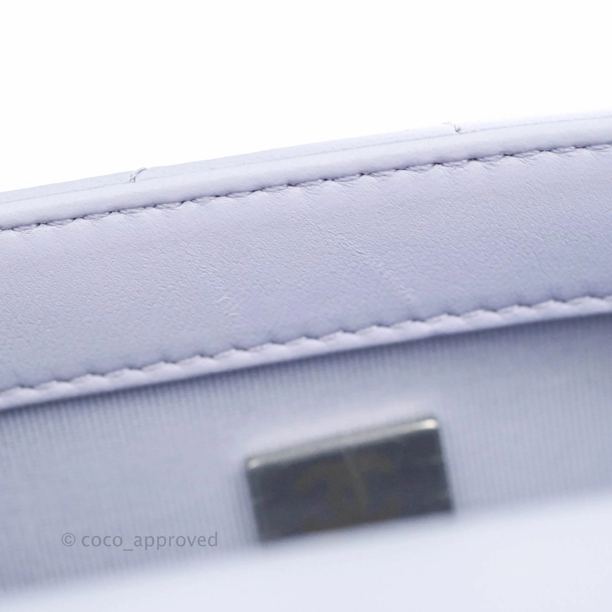 Chanel Quilted My Perfect Mini With Pearl Lilac Lambskin Silver Hardware