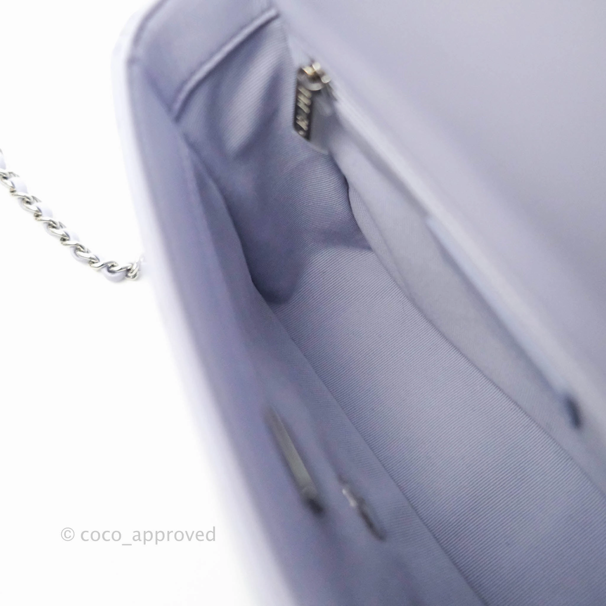 Chanel Quilted My Perfect Mini With Pearl Lilac Lambskin Silver Hardware