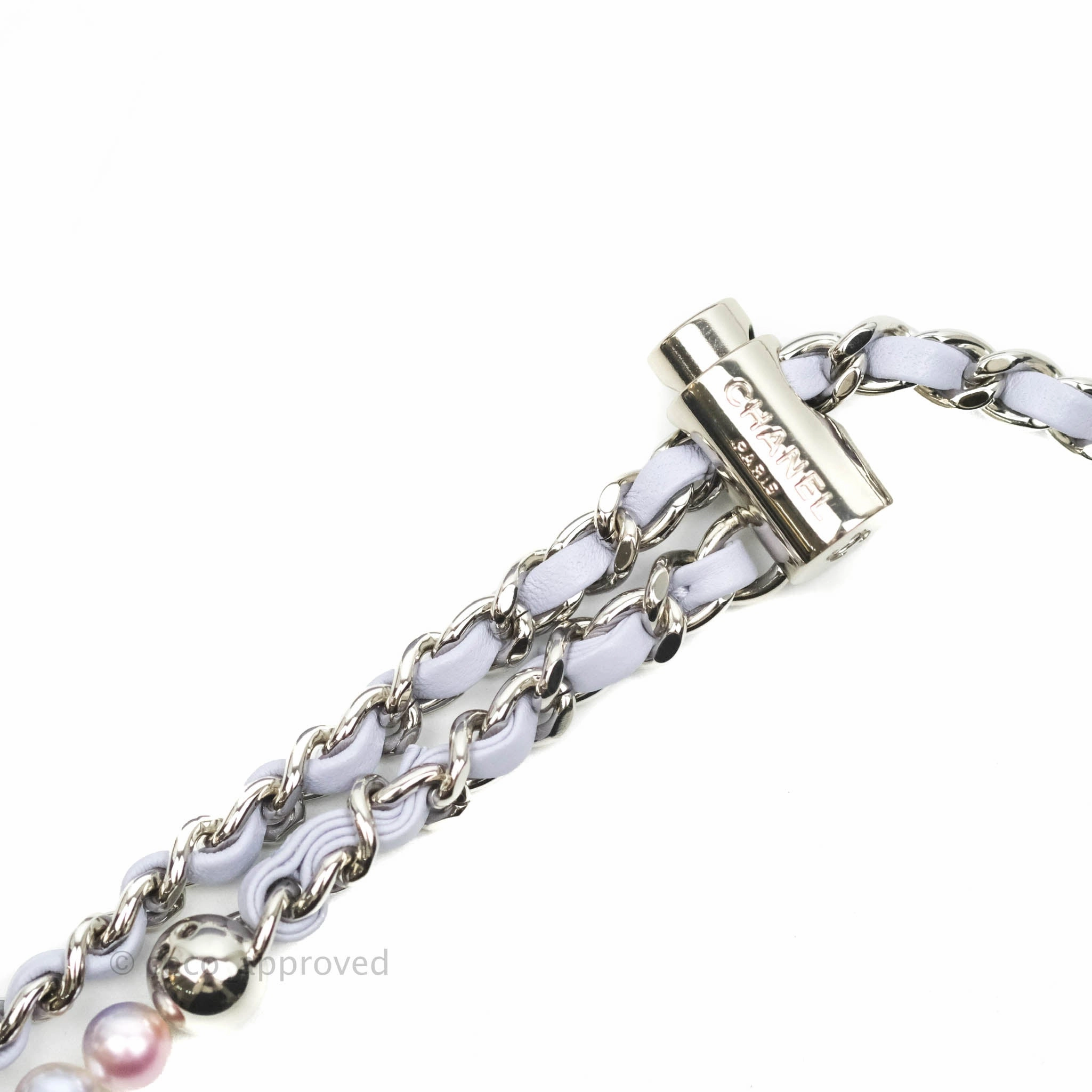 Chanel Quilted My Perfect Mini With Pearl Lilac Lambskin Silver Hardware