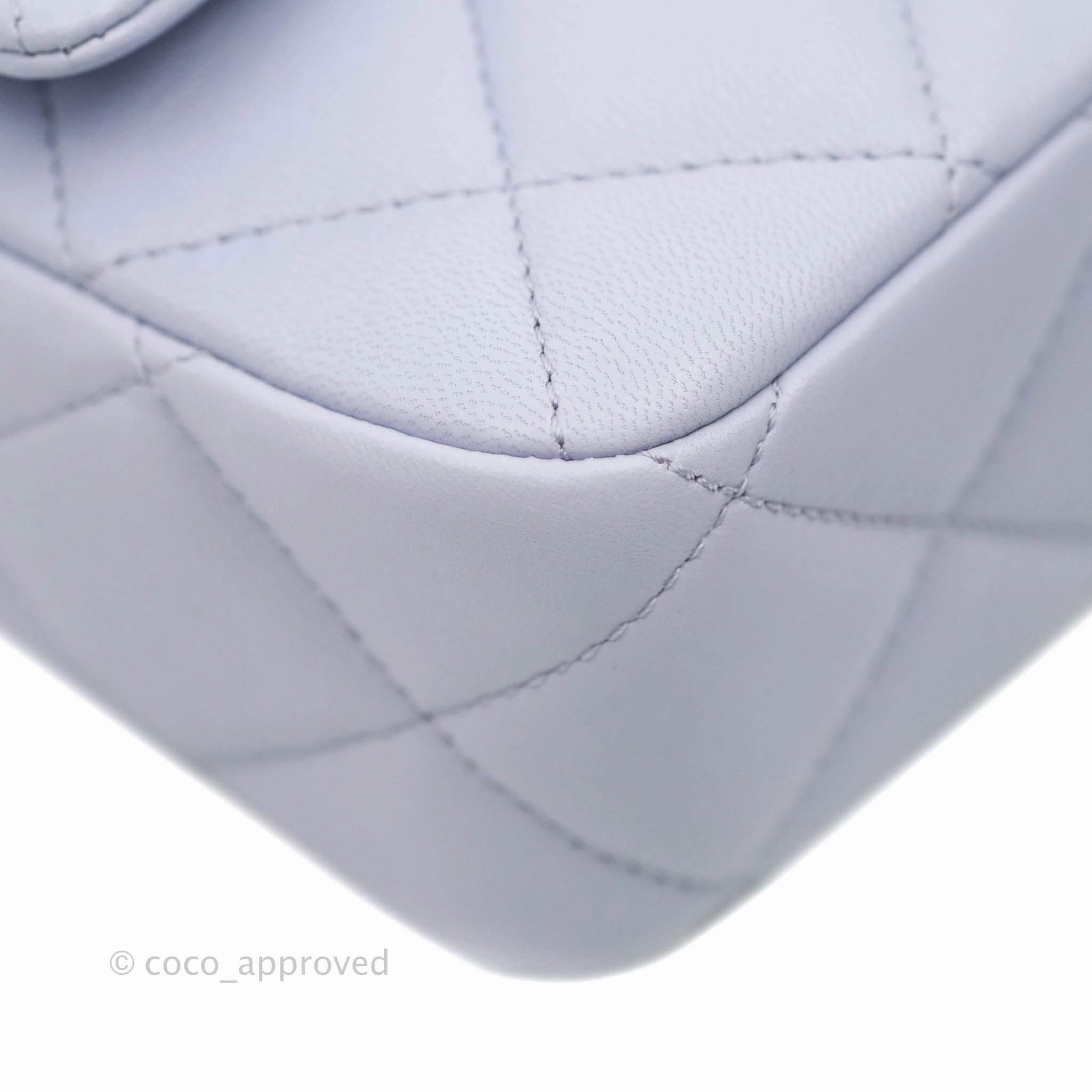 Chanel Quilted My Perfect Mini With Pearl Lilac Lambskin Silver Hardware