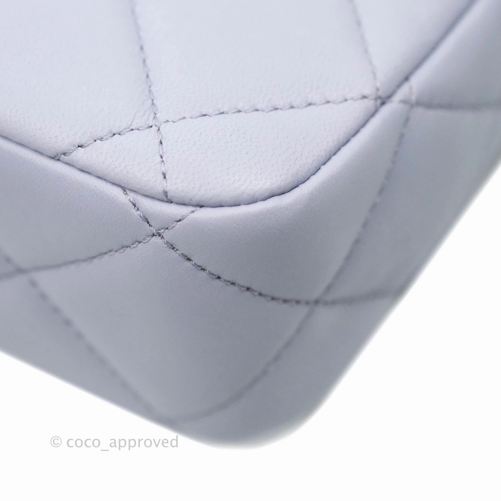 Chanel Quilted My Perfect Mini With Pearl Lilac Lambskin Silver Hardware