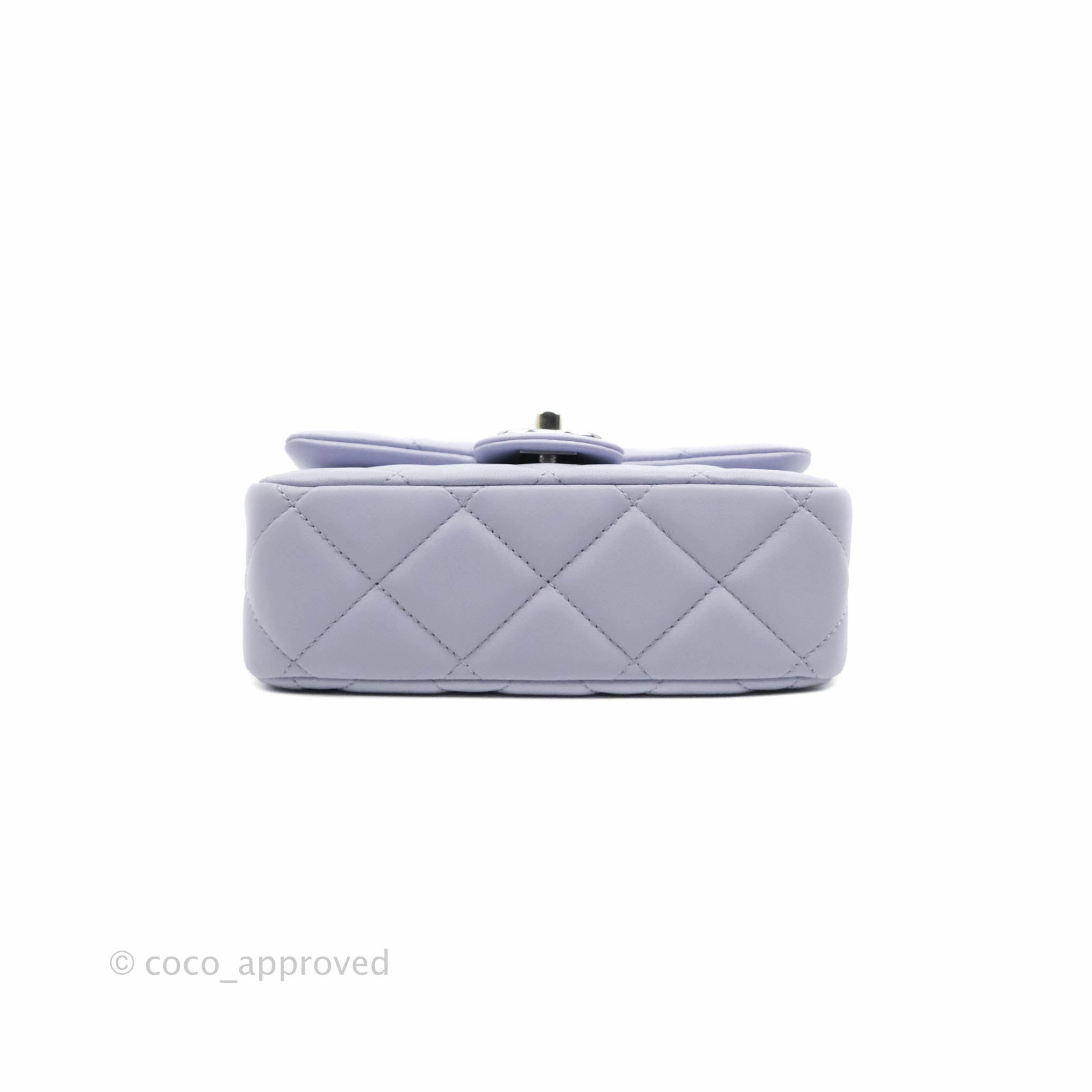 Chanel Quilted My Perfect Mini With Pearl Lilac Lambskin Silver Hardware