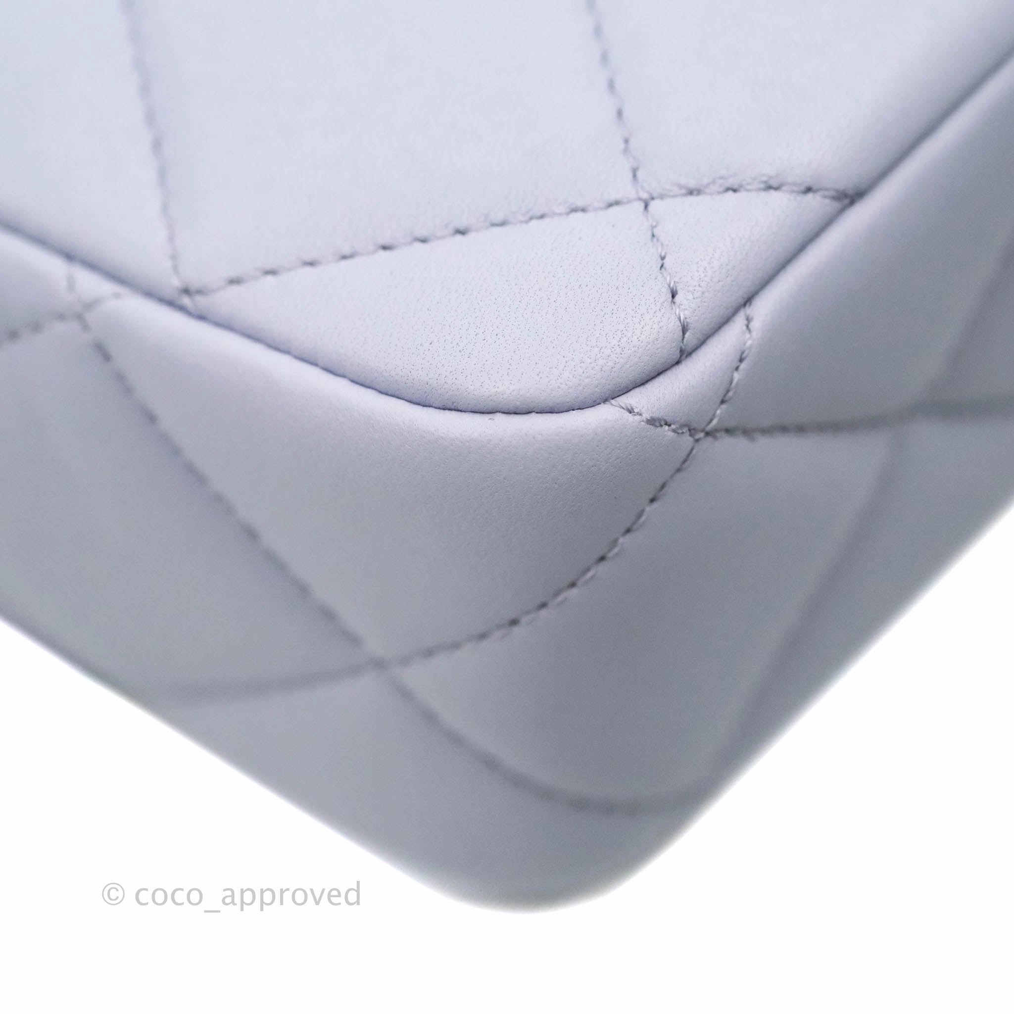 Chanel Quilted My Perfect Mini With Pearl Lilac Lambskin Silver Hardware