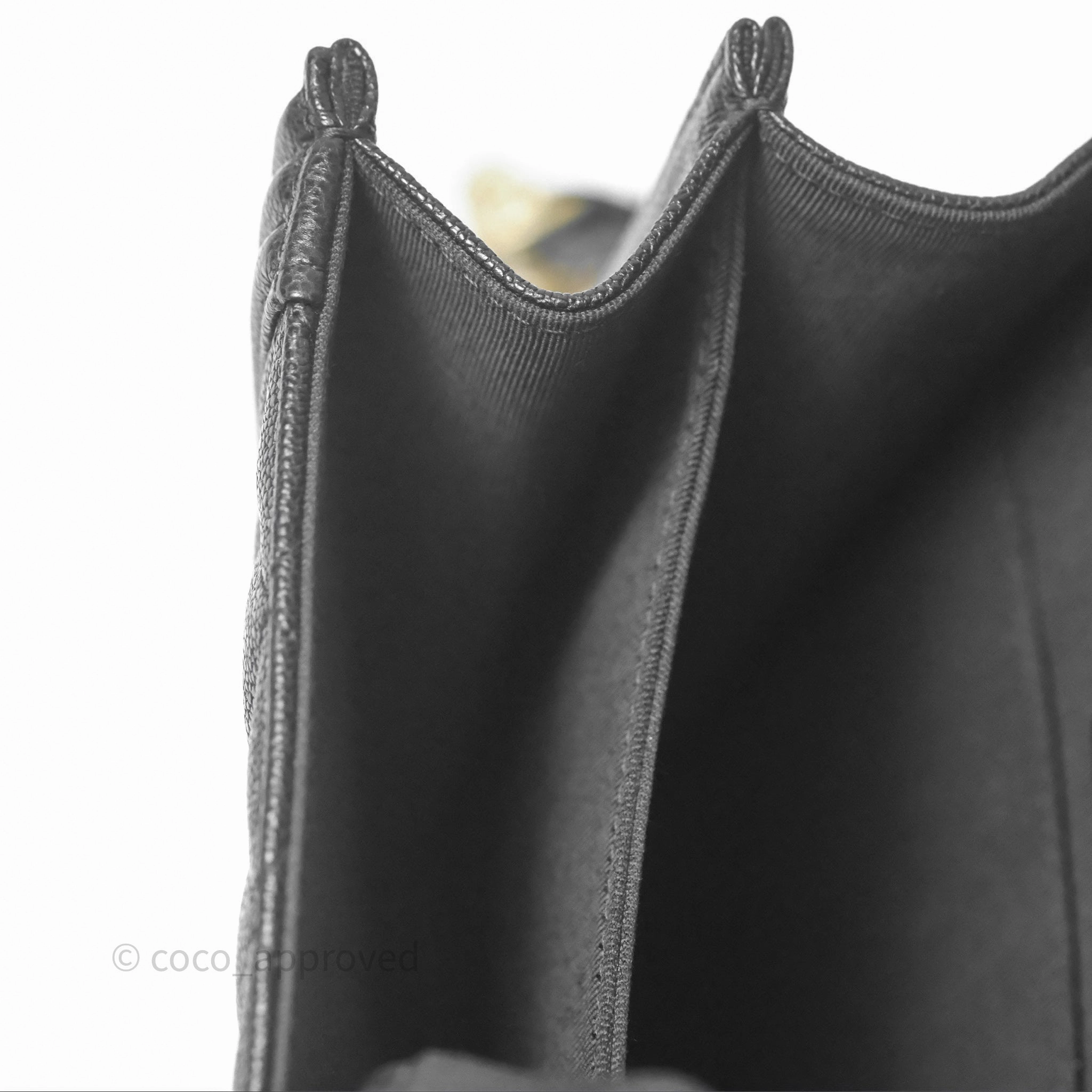 Chanel Quilted North South Boy Flap Black Caviar Aged Gold Hardware