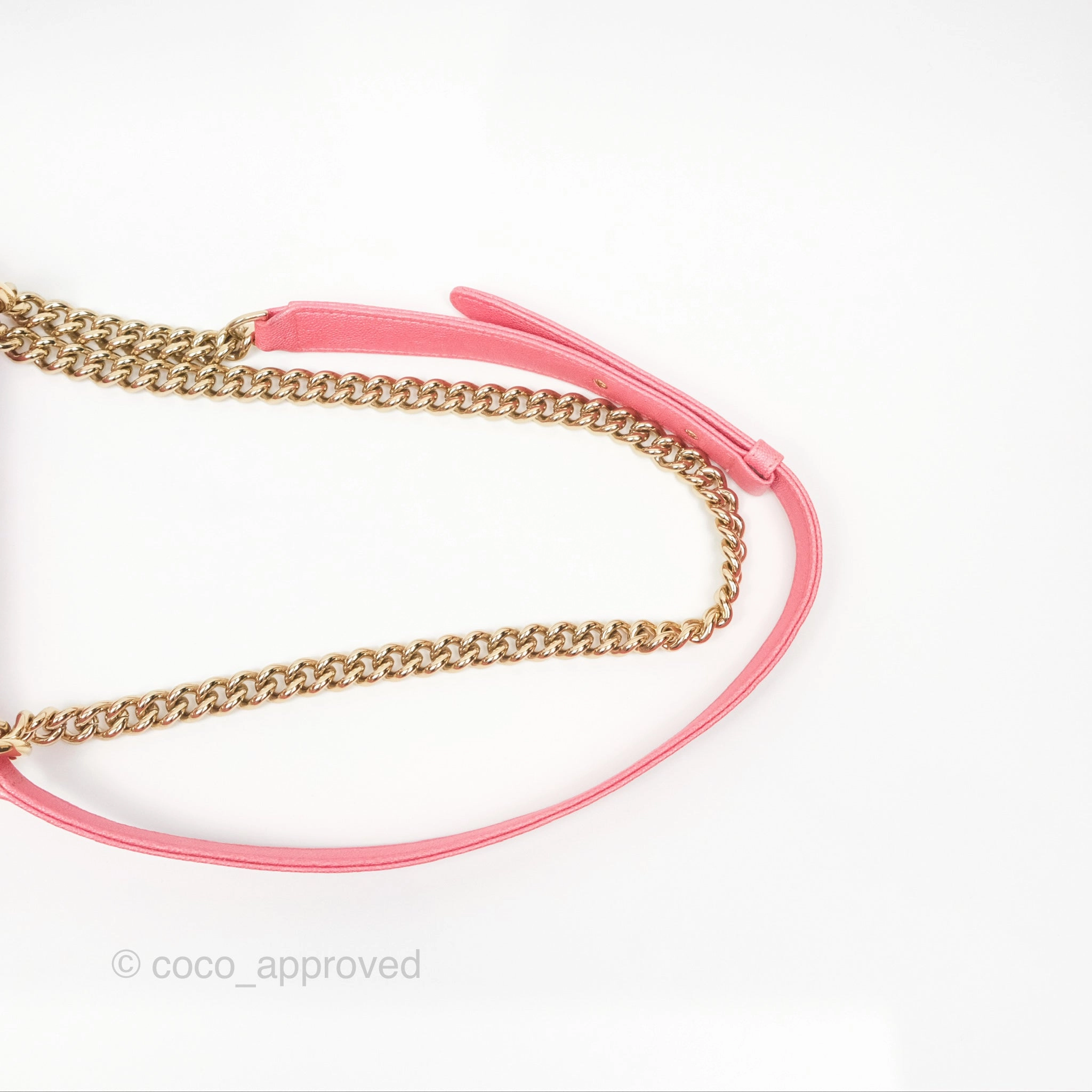 Chanel Quilted North South Boy Flap Iridescent Pink Caviar Gold Hardware