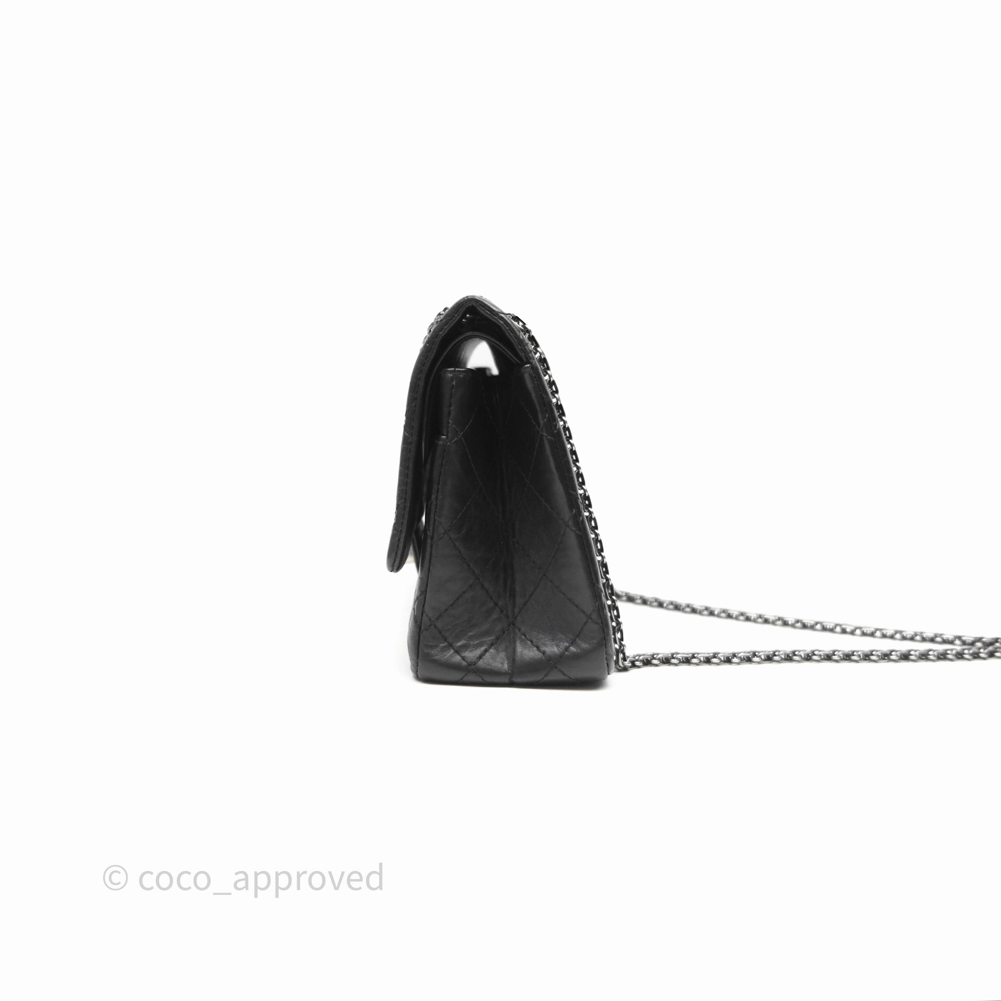 Chanel Quilted Reissue 226 Aged Calfskin Black Ruthenium Hardware