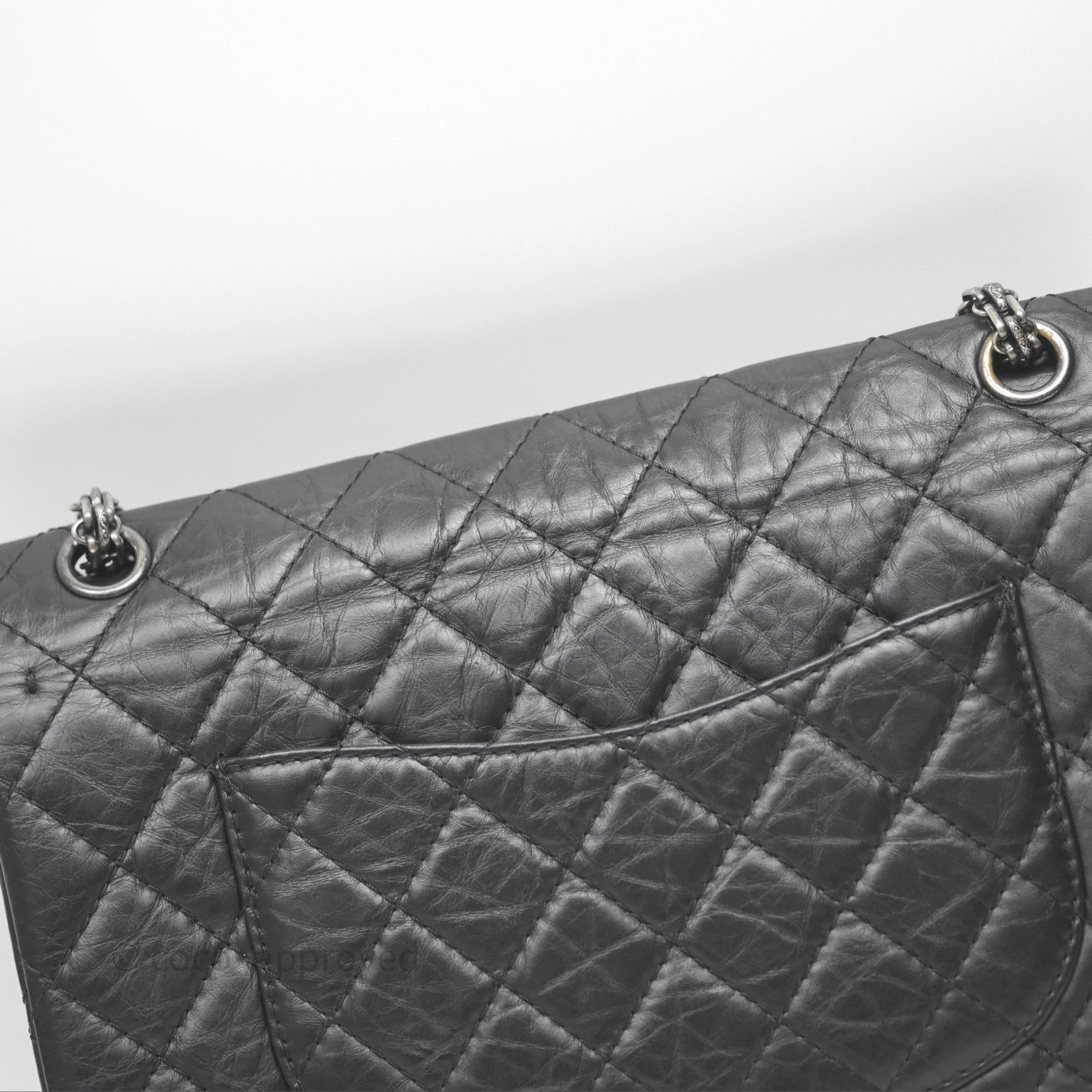 Chanel Quilted Reissue 226 Aged Calfskin Black Ruthenium Hardware