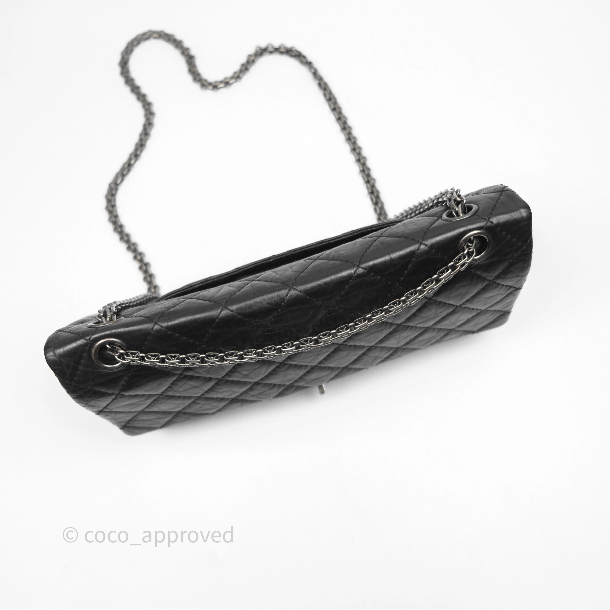 Chanel Quilted Reissue 226 Aged Calfskin Black Ruthenium Hardware