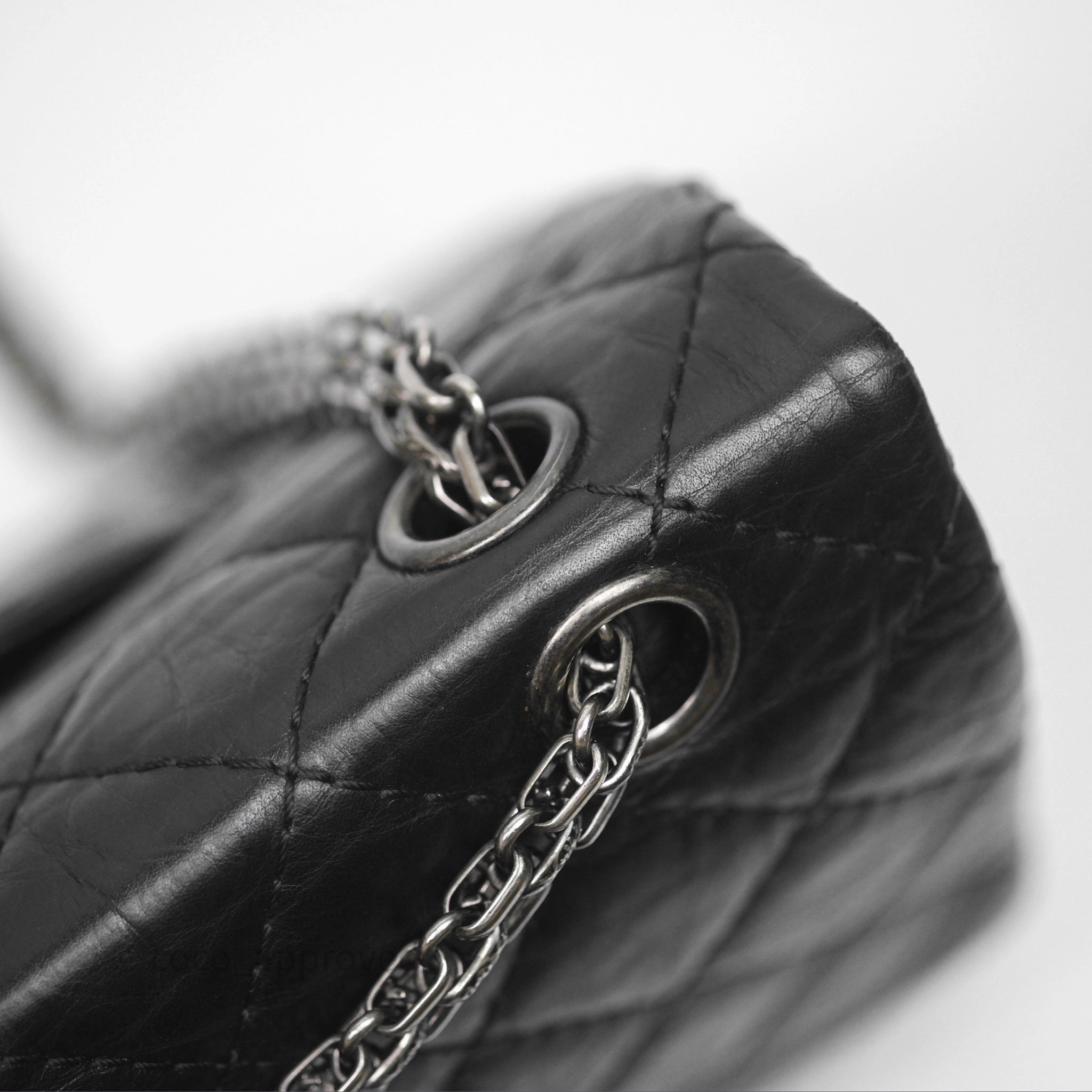 Chanel Quilted Reissue 226 Aged Calfskin Black Ruthenium Hardware