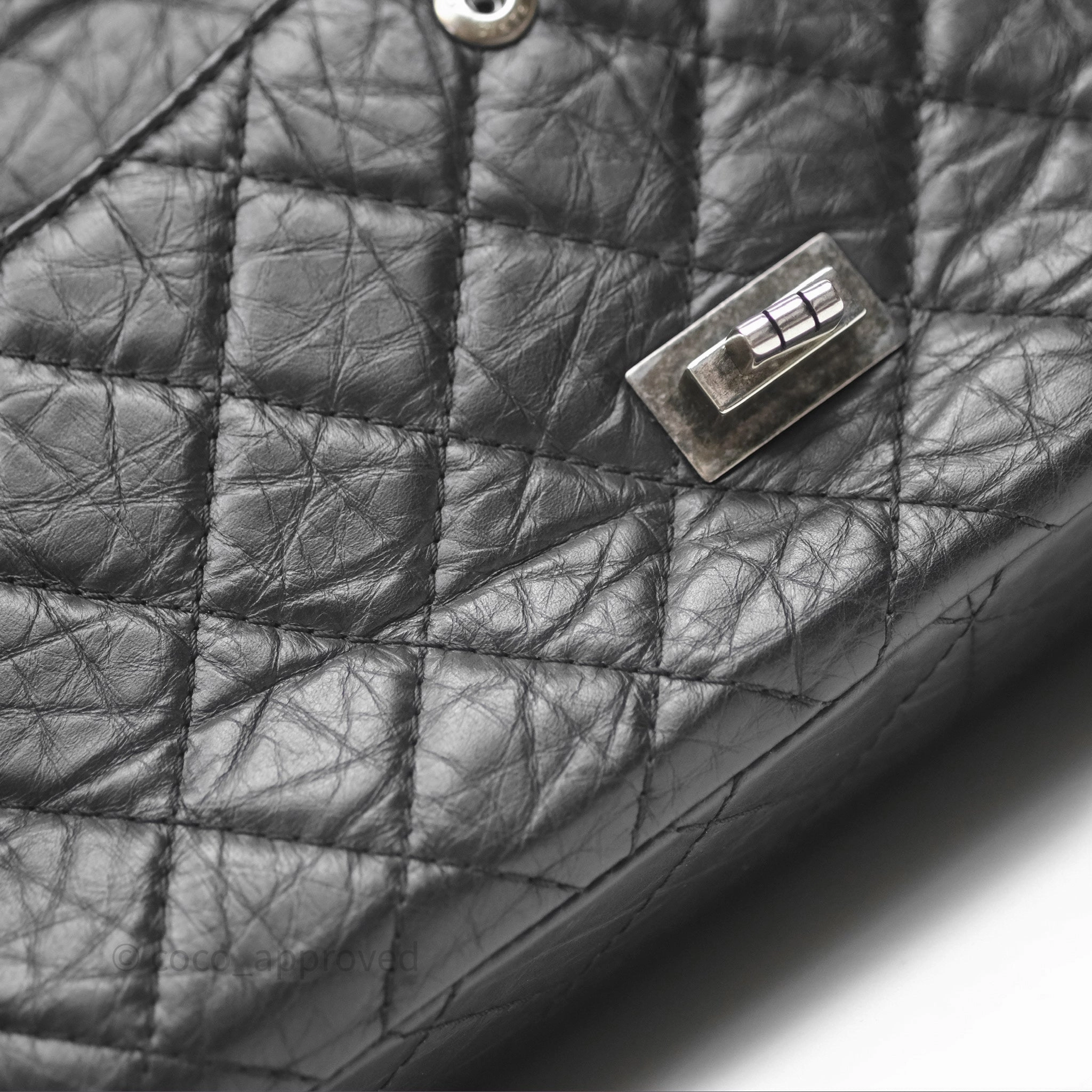 Chanel Quilted Reissue 226 Aged Calfskin Black Ruthenium Hardware