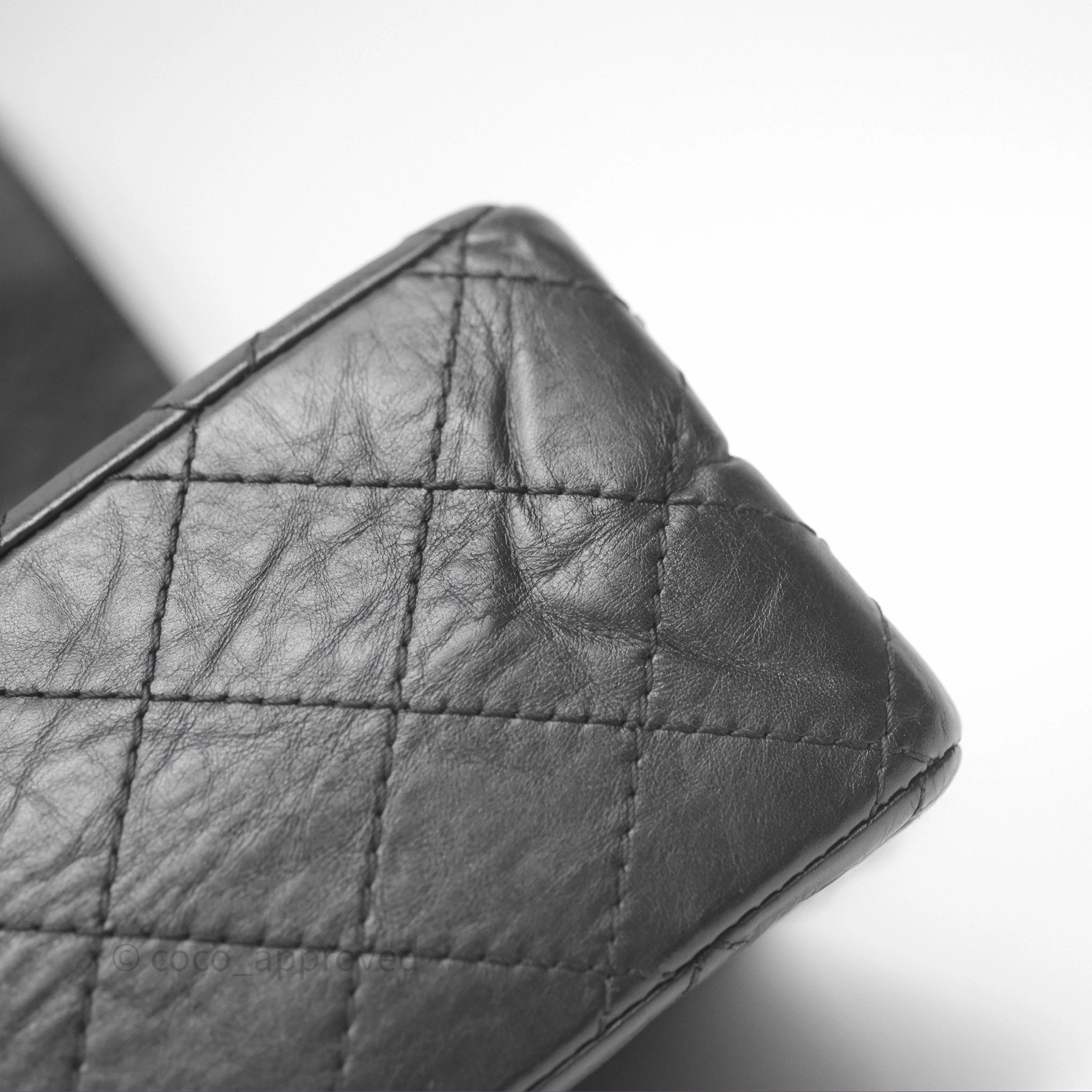 Chanel Quilted Reissue 226 Aged Calfskin Black Ruthenium Hardware