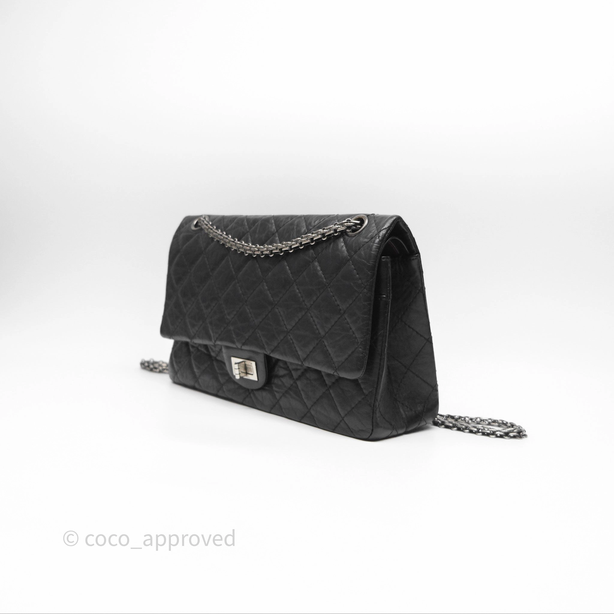 Chanel Quilted Reissue 226 Aged Calfskin Black Ruthenium Hardware